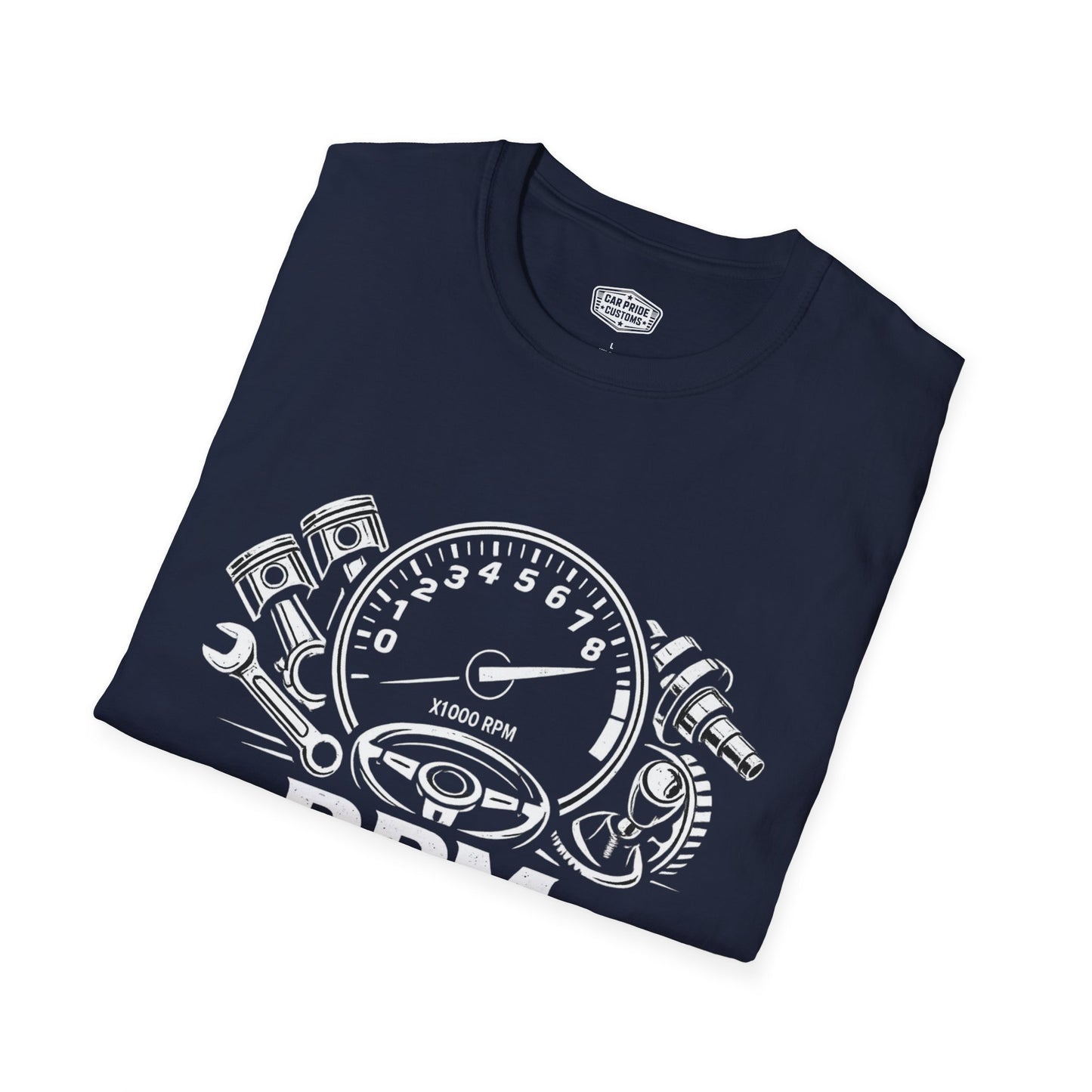 RPM Retirement Plan for Men T-Shirt | Funny Mechanic Car Guy Graphic Tee | Retirement Gift for Dad