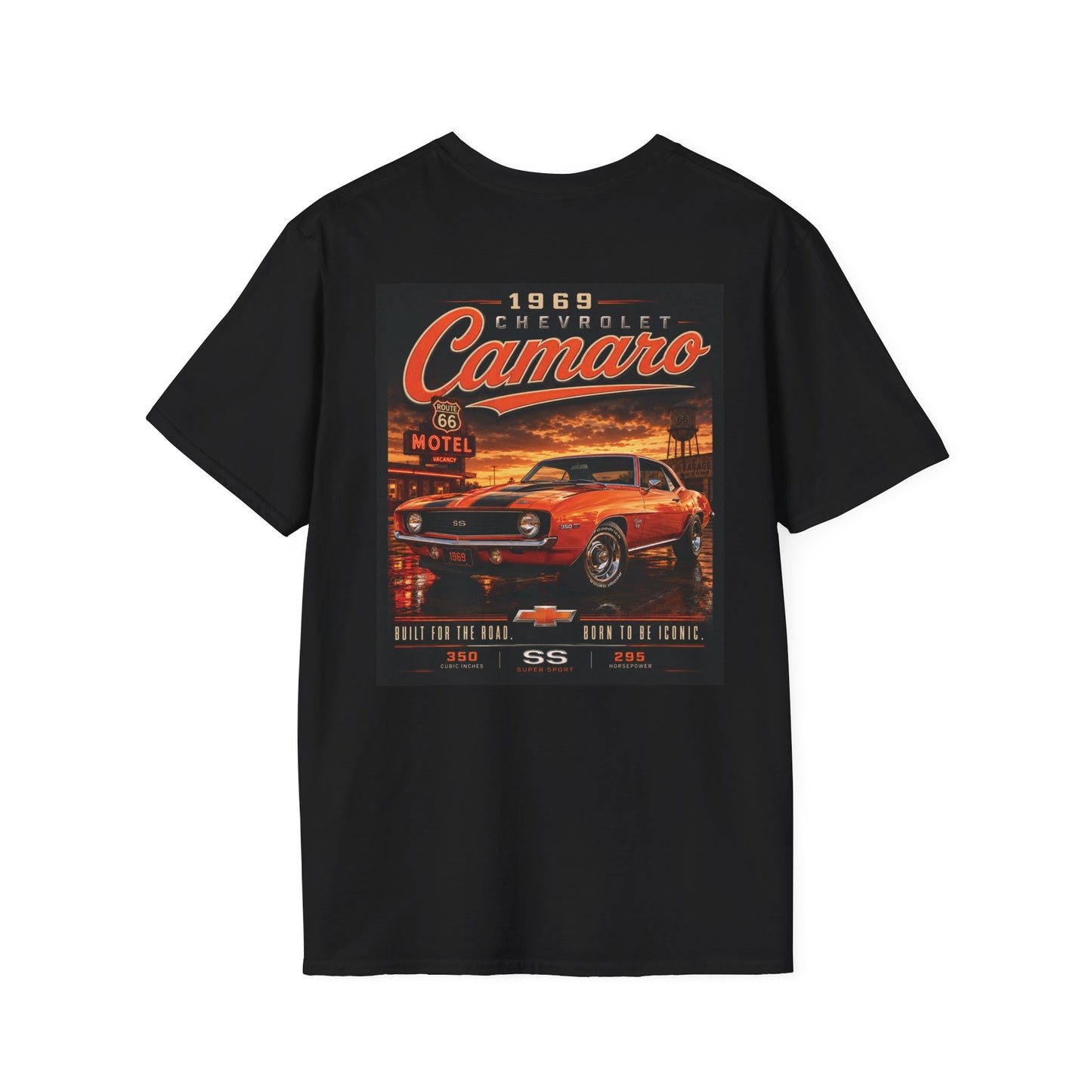 1969 Classic American Muscle Retro Route 66 Tee | Car Lover T-Shirt | Fathers Day Gift | Chevy Camaro SS