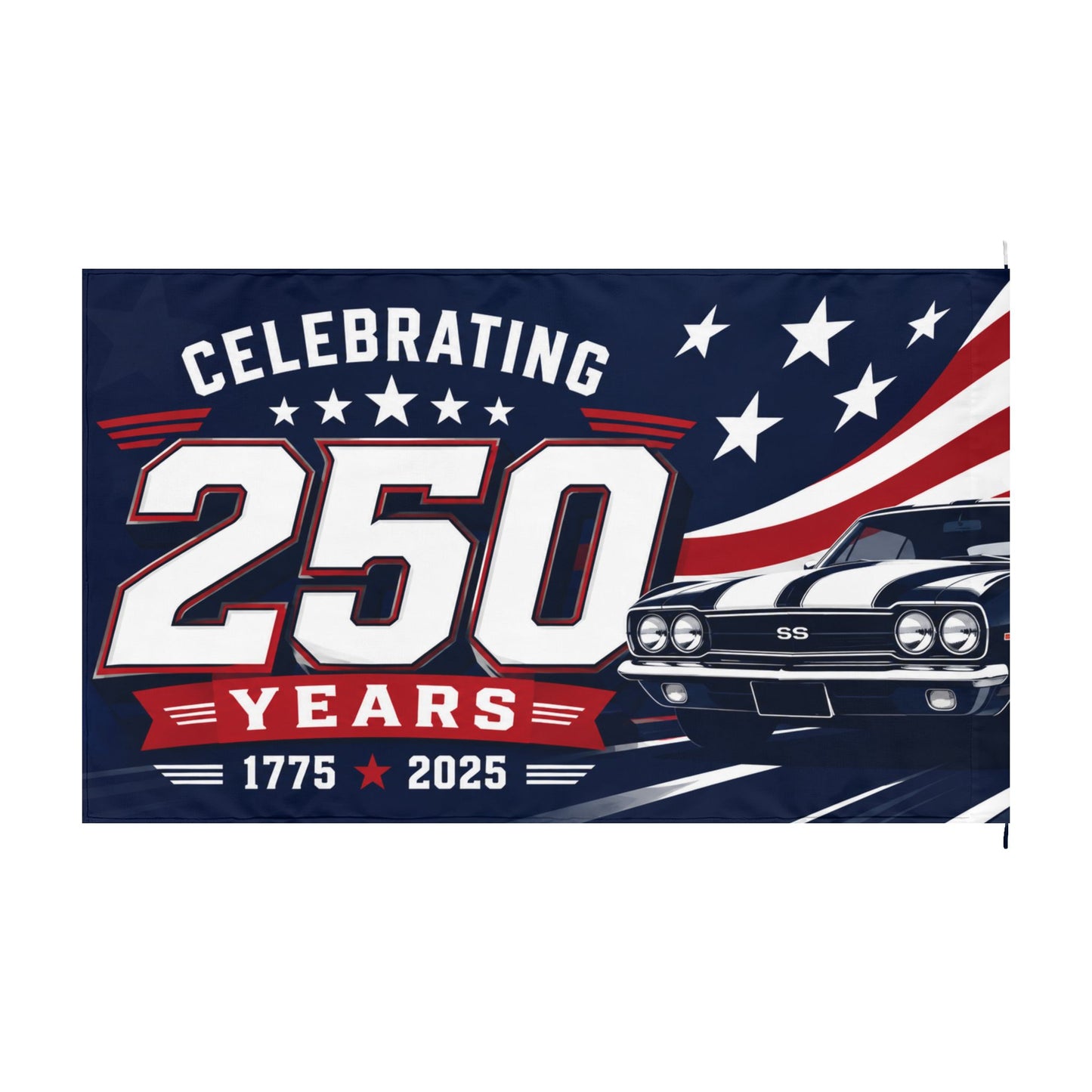 Celebrating 250 Years Chevrolet Chevelle Flag | Chevelle Banner | Car Garage Decor| 60"x36"