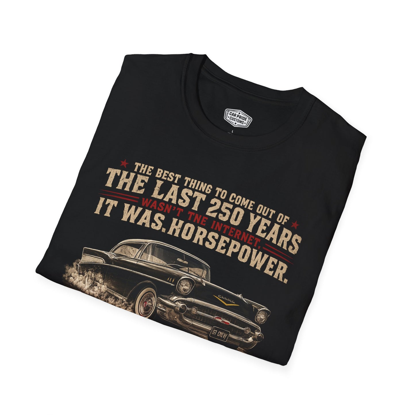 America 250 Bel Air Shirt | Horsepower Over Internet T-Shirt | Patriotic Chevy Classic Car Tee | USA 250th Anniversary Gift | Classic Car Lover Shirt
