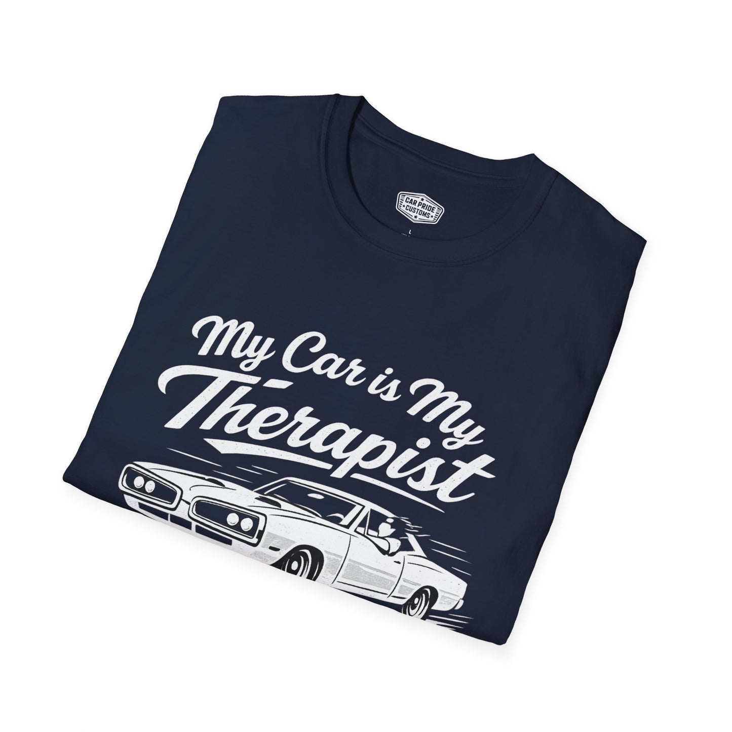 My Car is My Therapist | 1970 Dodge Super Bee T-Shirt | Funny Mopar Muscle Car Graphic Tee | Classic Dodge Shirt