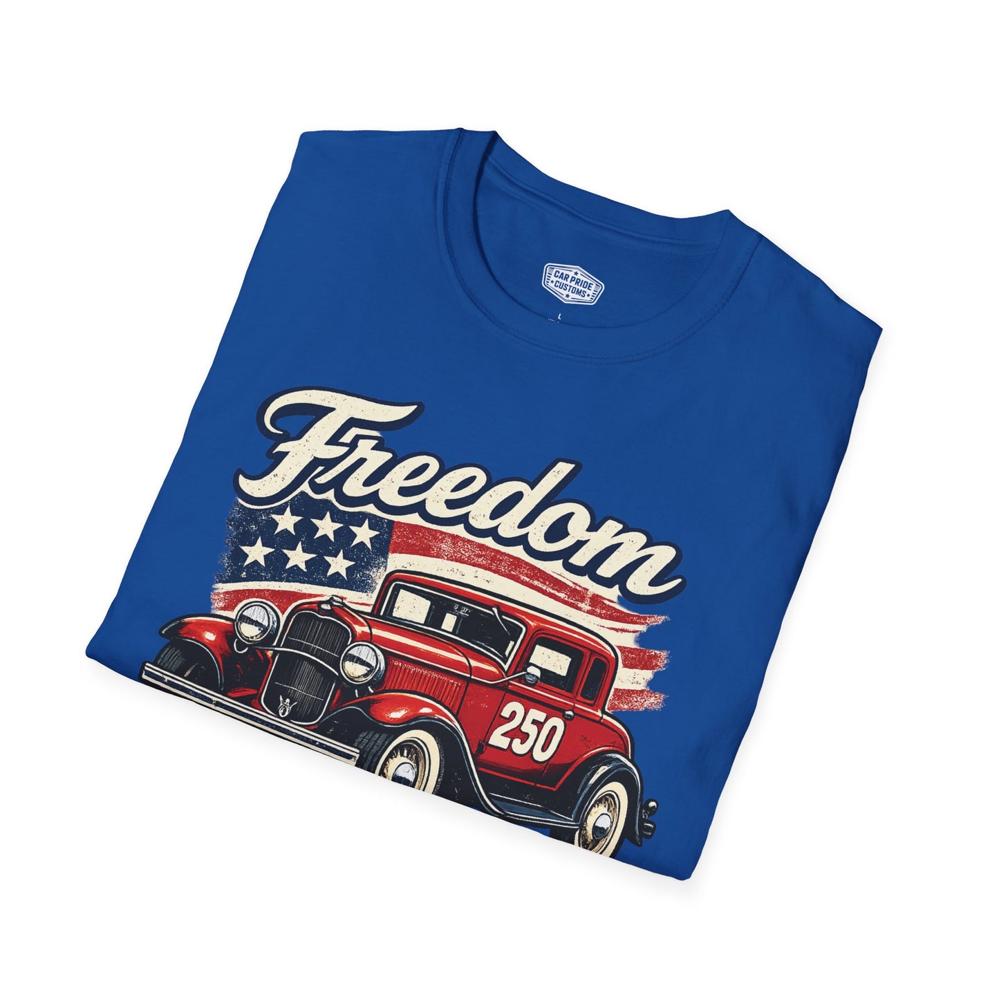 Freedom Ford Deluxe 250 Patriotic American Muscle Car T-Shirt | Fathers Day Gift | Car Enthusiast Tee