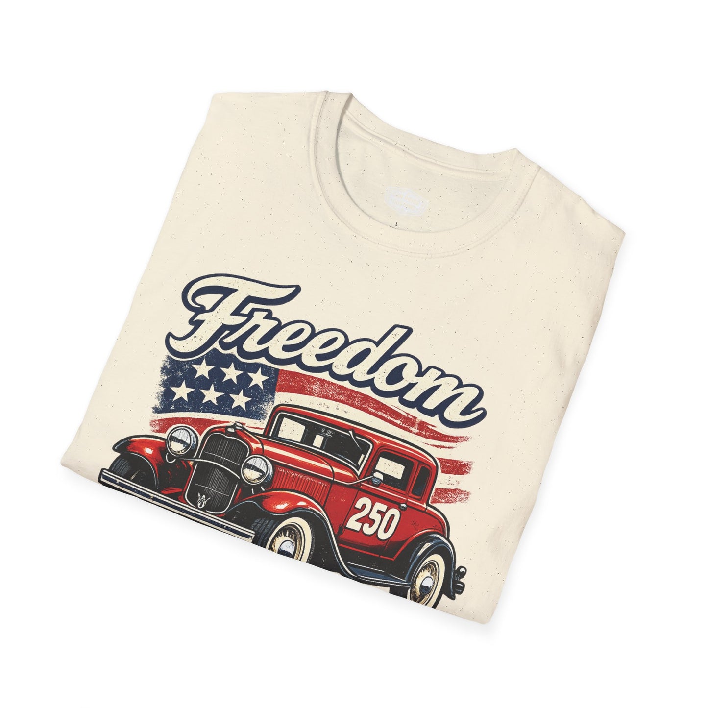 Freedom Ford Deluxe 250 Patriotic American Muscle Car T-Shirt | Fathers Day Gift | Car Enthusiast Tee