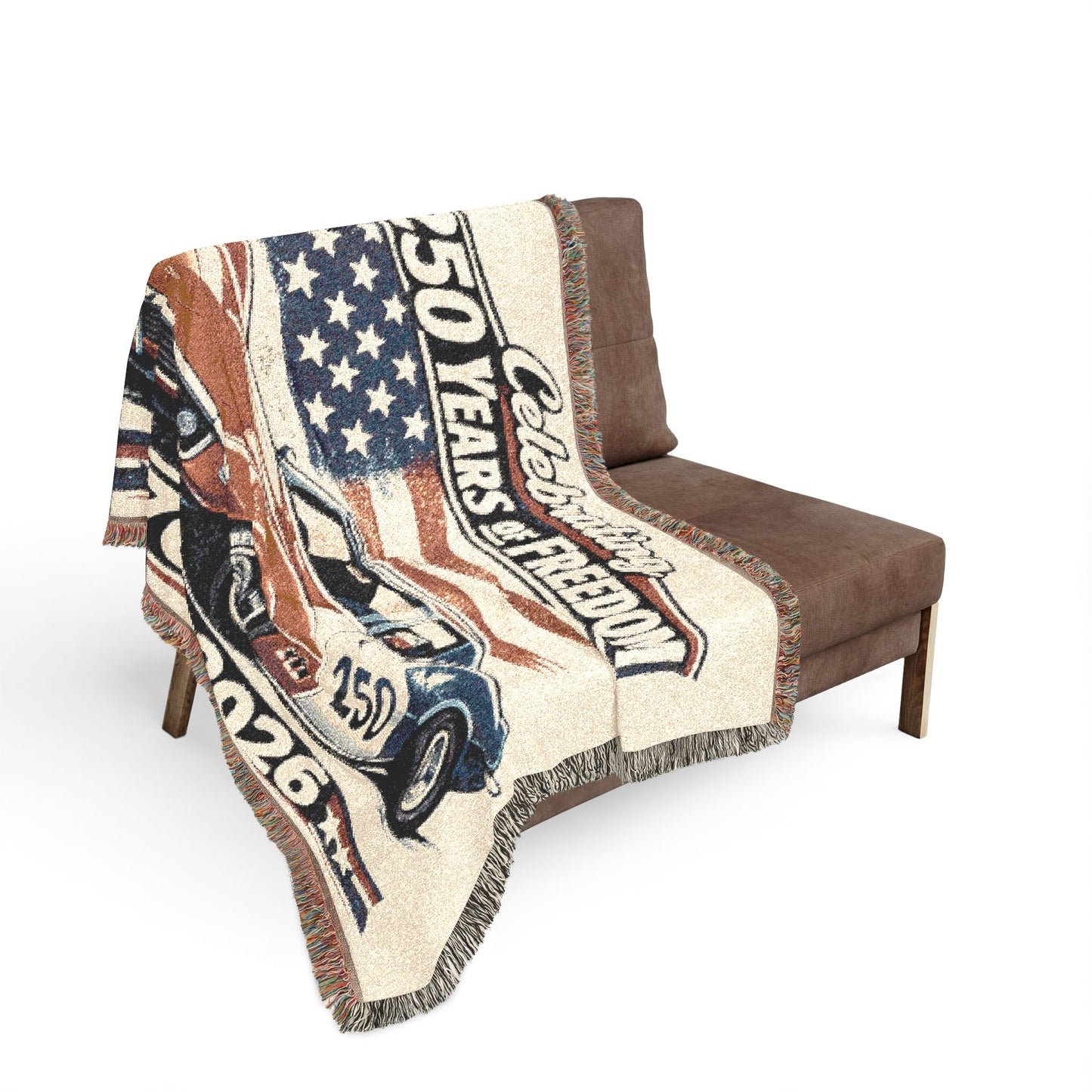 Corvette Woven Throw Americana Patriotic Blanket | Automotive Home Decor | Collector Gift | Fathers Day Gift | Car Lover Gift