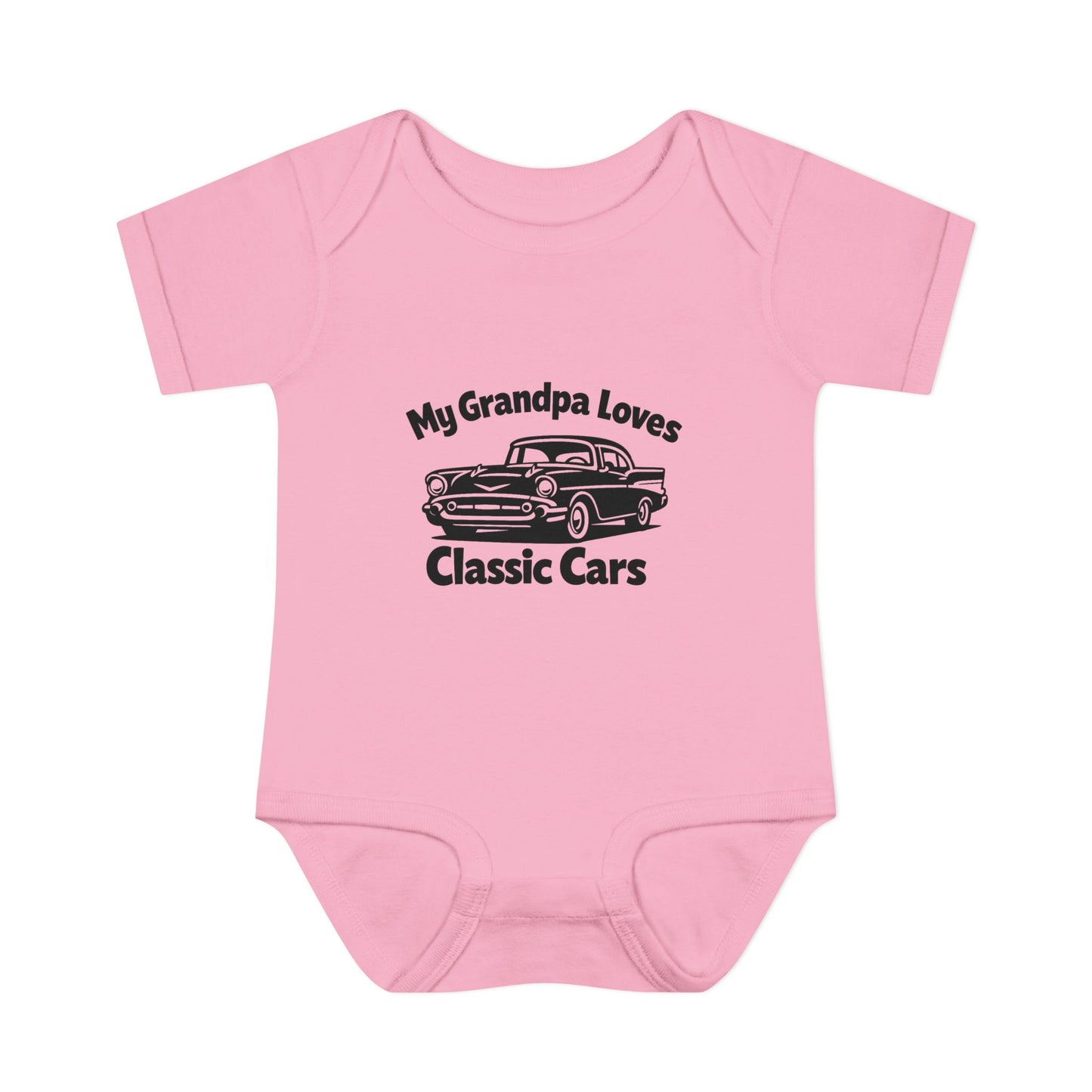 Funny Car Baby Onesie | Classic Car | Grandpa Car Lover Gift | 1957 Chevrolet Bel Air | Grandpa Likes Cars