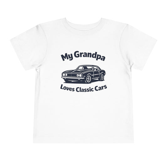 Funny Car T-Shirt | Classic Car Toddler T-Shirt| Grandpa Car Lover Gift | 1968 Chevrolet Camaro | Grandpa Likes Cars
