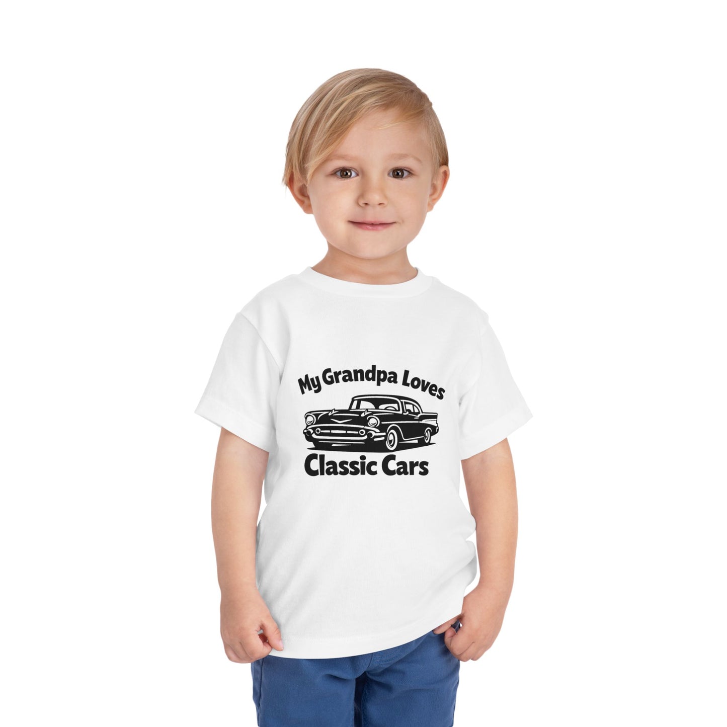 Funny Car T-Shirt | Classic Car Toddler T-Shirt| Grandpa Car Lover Gift | 1957 Chevrolet Bel Air | Grandpa Likes Cars