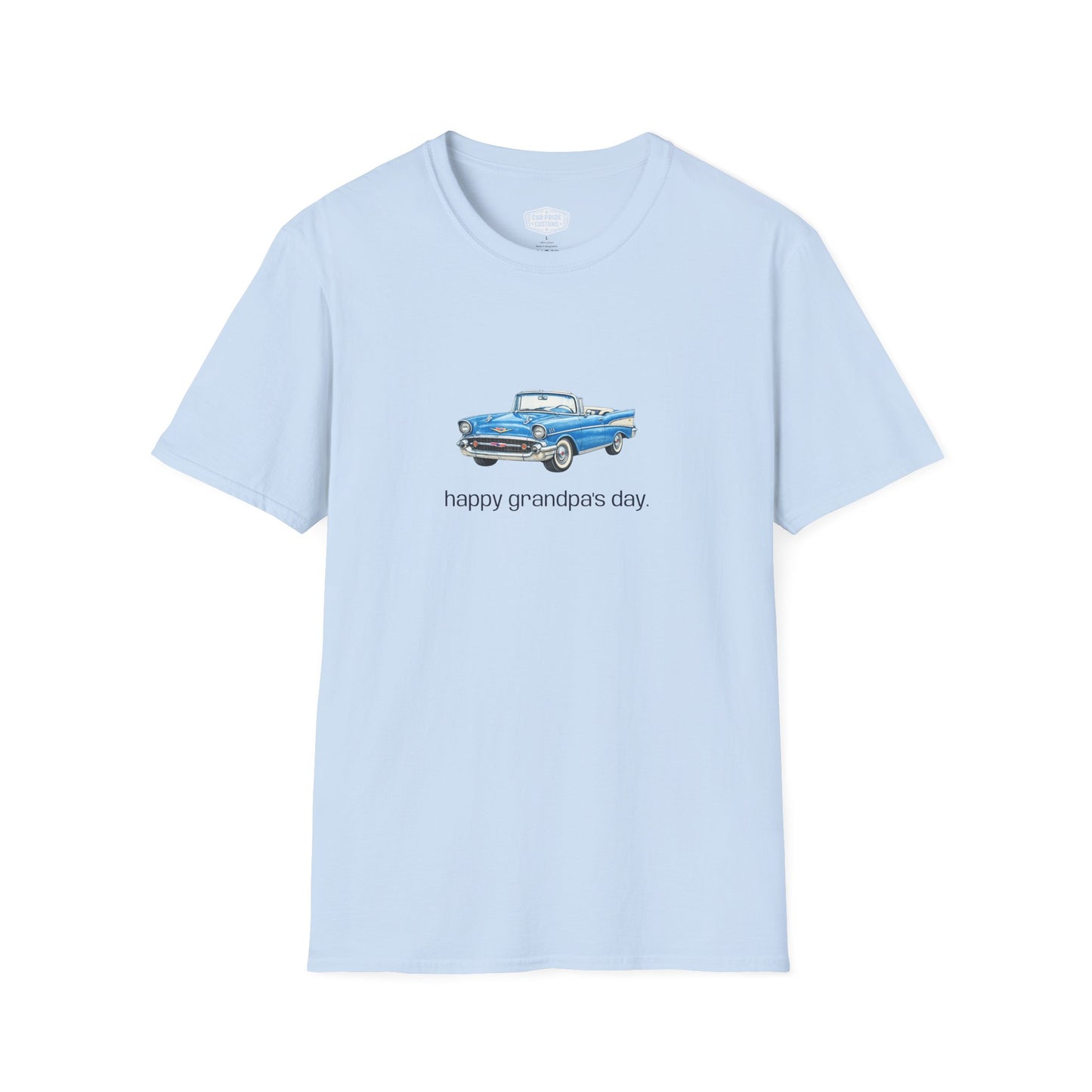 1957 Chevy Bel Air Happy Grandpa’s Day T-Shirt | Classic Convertible Tee | Personalized Grandpa Car Shirt