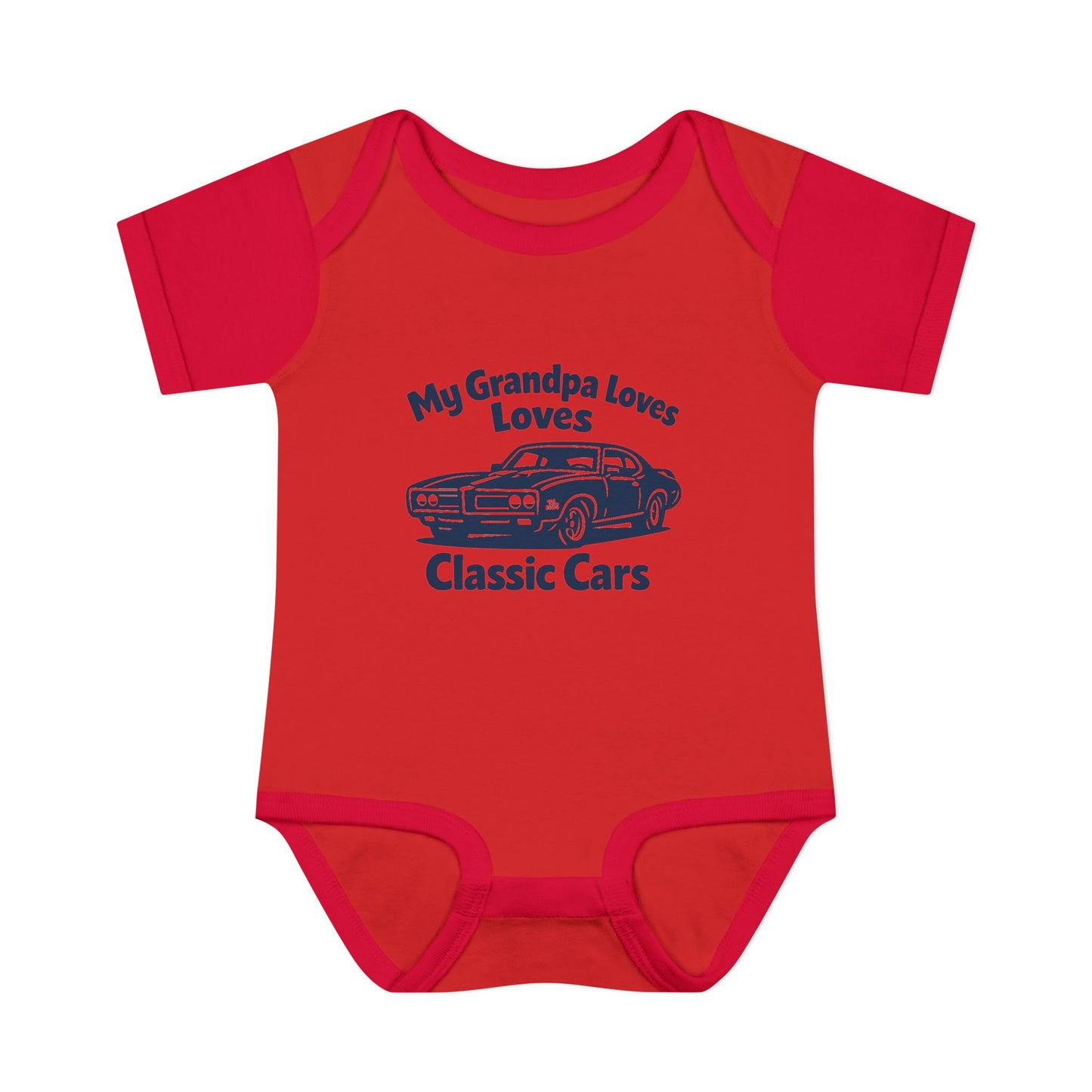 Funny Car Baby Onesie | Classic Car | Grandpa Car Lover Gift | 1968 Pontiac GTO | Grandpa Likes Cars