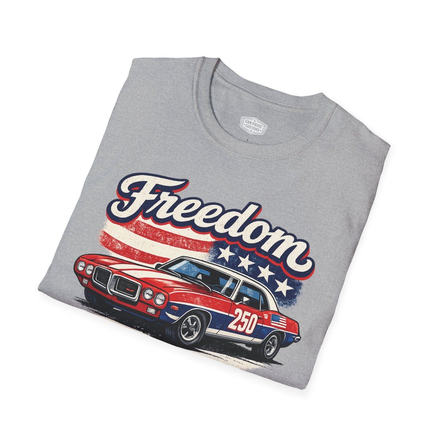 Freedom Firebird 250 Patriotic American Muscle Car T-Shirt | Fathers Day Gift | Car Enthusiast Tee