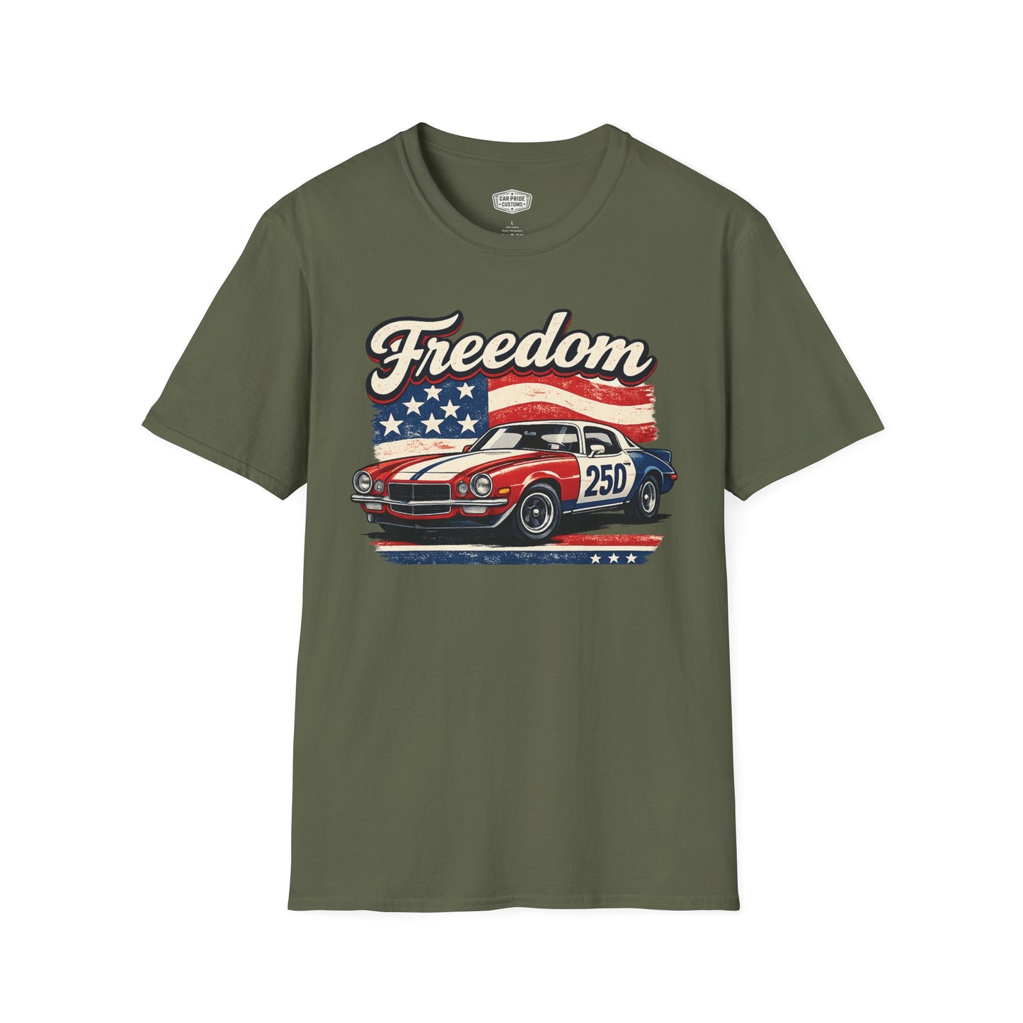 Freedom Trans AM 250 Patriotic American Muscle Car T-Shirt | Fathers Day Gift | Car Enthusiast Tee
