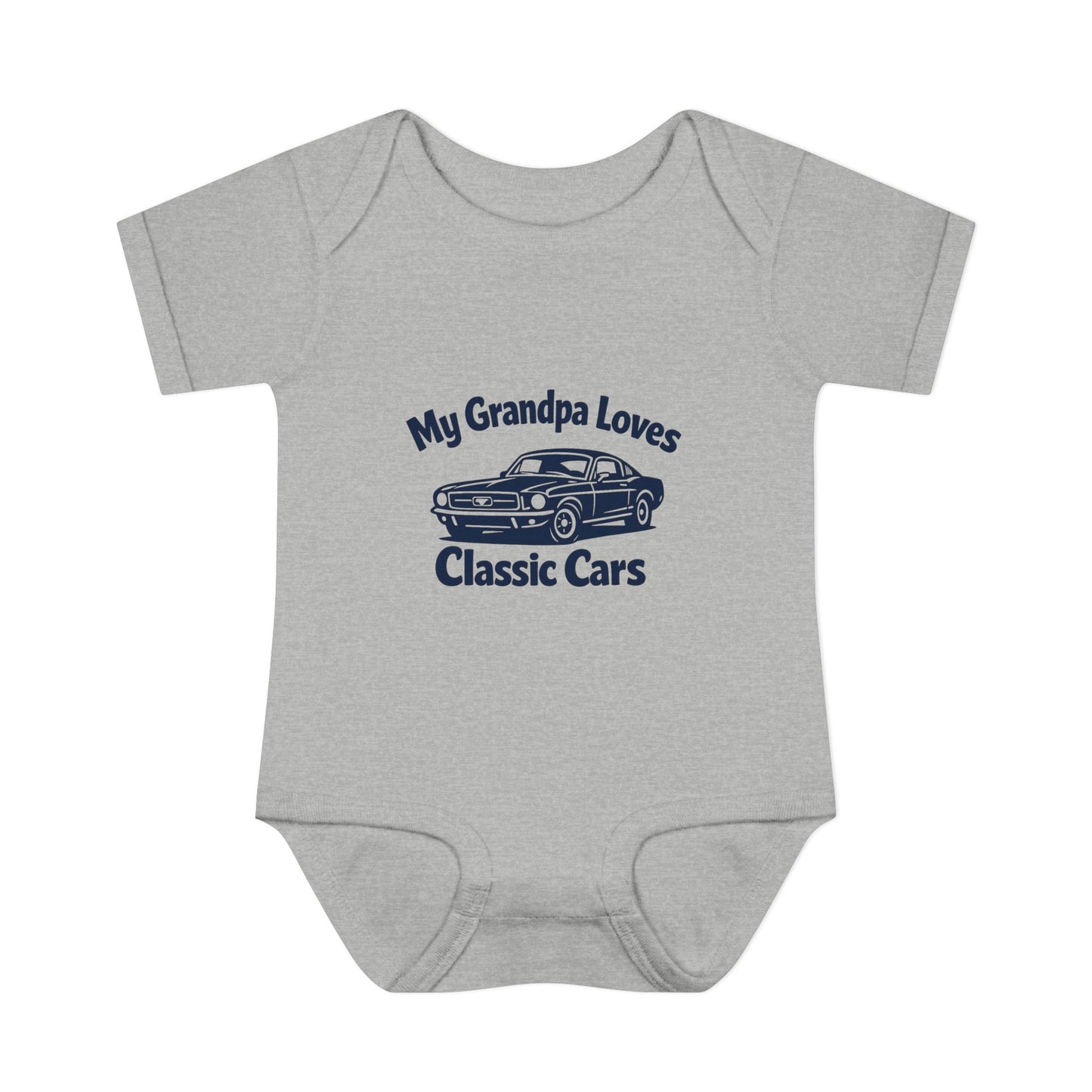 Funny Car Baby Onesie | Classic Car | Grandpa Car Lover Gift | 1968 Ford Mustang | Grandpa Likes Cars