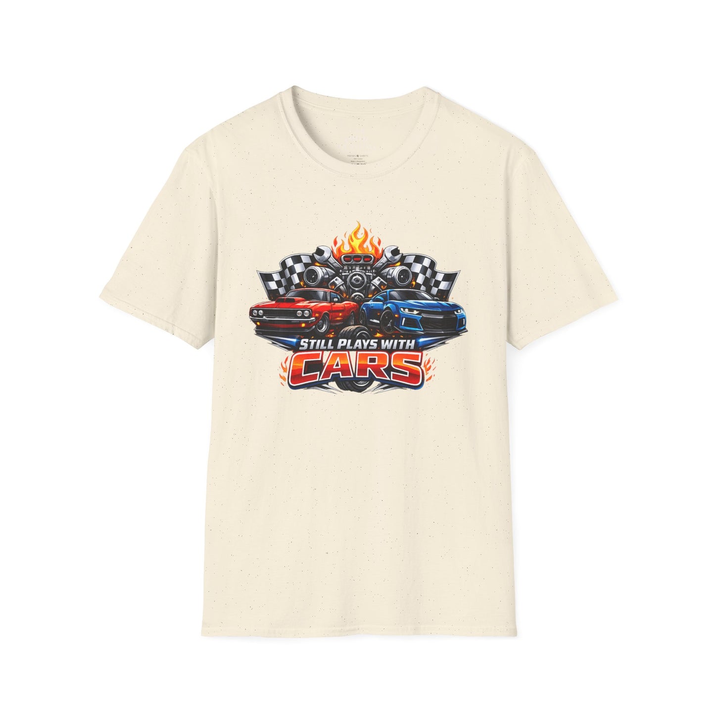 Still Plays with Cars | Funny T-Shirt | Fathers Day Gift for Dad | Muscle Car Shirt | Car Lover Gift