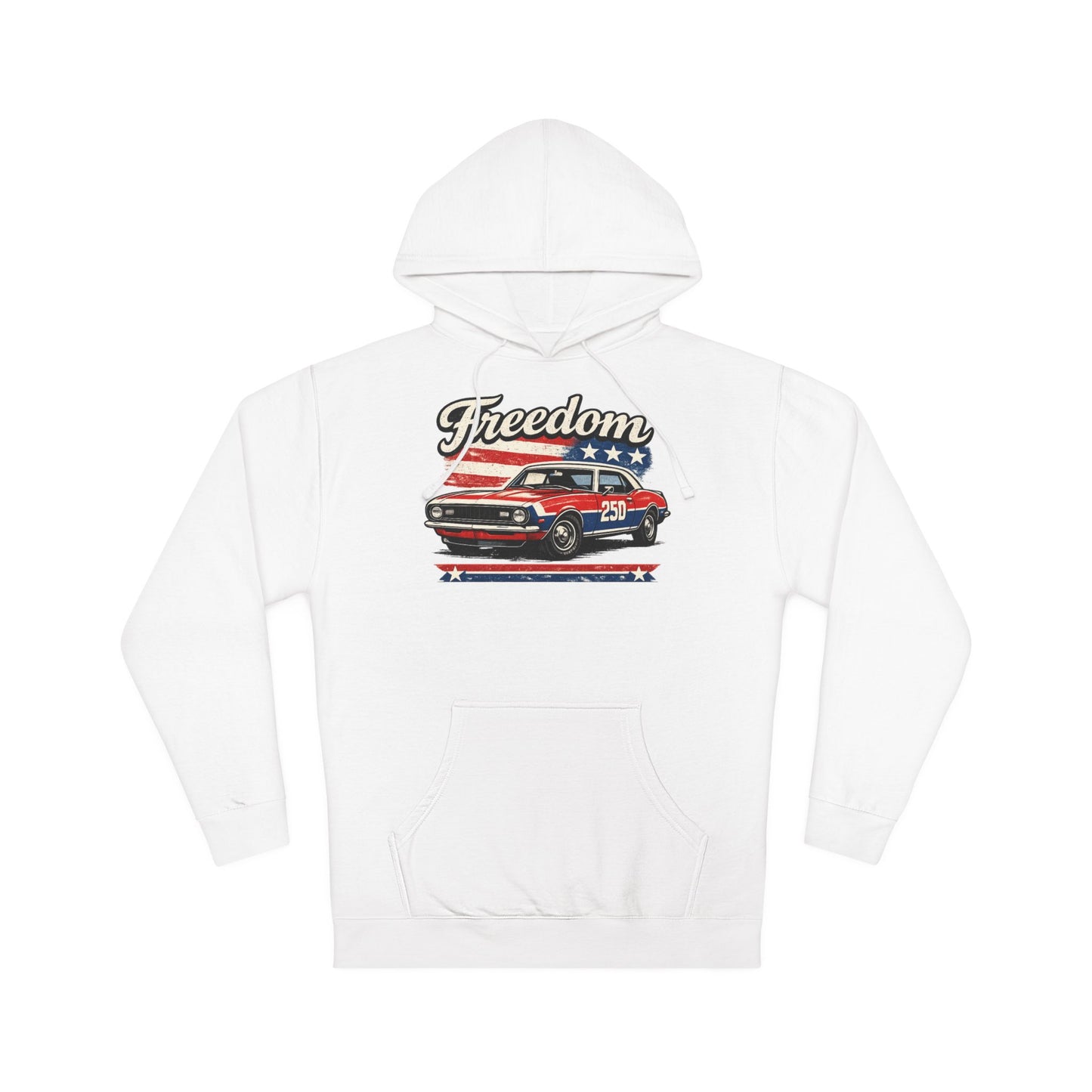 Freedom Classic Camaro 250 Patriotic American Muscle Car Hoodie| Fathers Day Gift | Car Enthusiast Hoodie