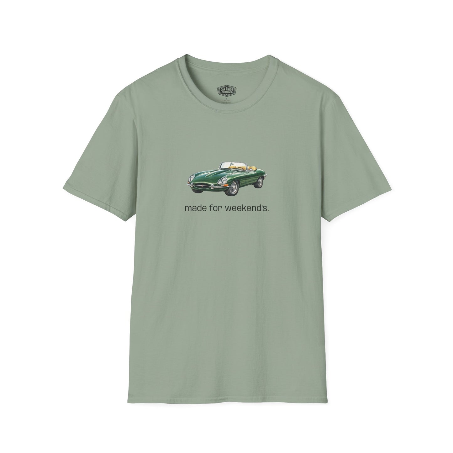 Jaguar E-Type Made For Weekends T-Shirt | British Sports Car Tee | Personalized Jaguar Shirt