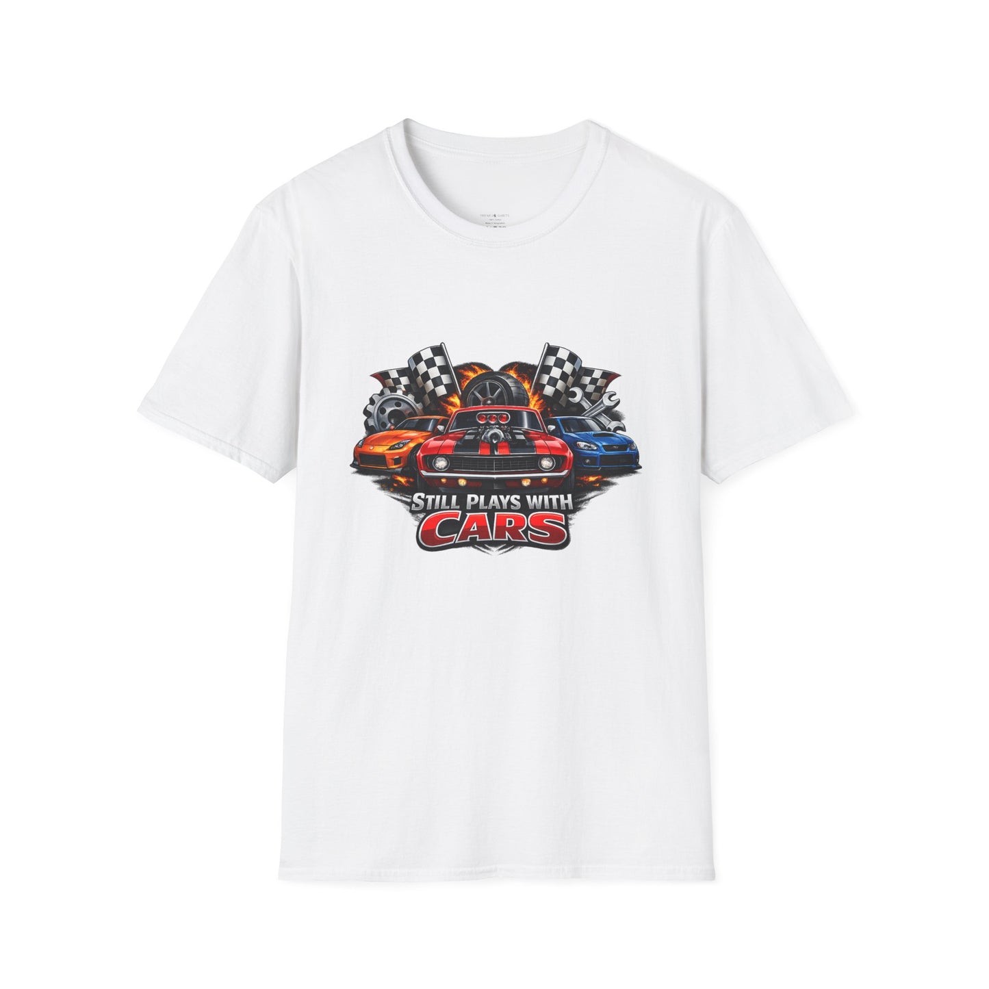 Still Plays with Cars | Funny Muscle Car T-Shirt | Fathers Day Gift for Dad | Hot Rod | Car Lover Gift