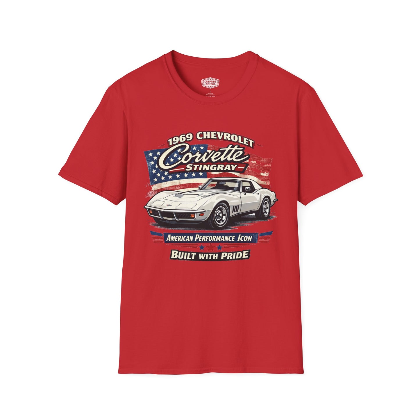 1969 Chevrolet Corvette Stingray White Pride - Standard Tee