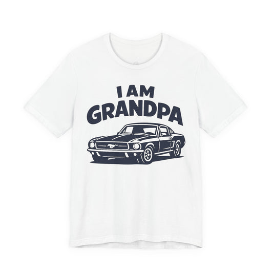 Funny Car T-Shirt | Classic Car Grandpa T-Shirt| Grandpa Car Lover Gift | 1968 Ford Mustang | I am Grandpa