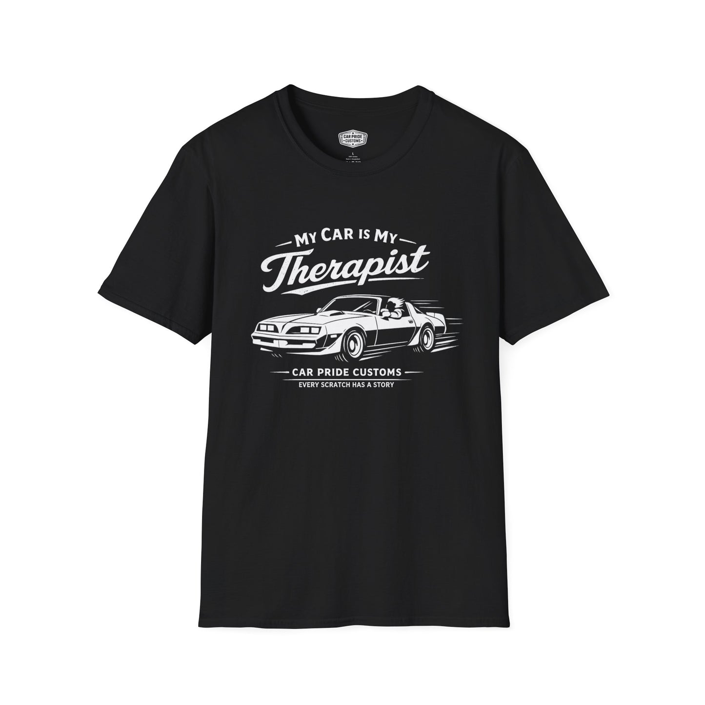My Car is My Therapist | 1979 Pontiac Trans Am T-Shirt | Funny Firebird Muscle Car Graphic Tee | Retro Pontiac Shirt