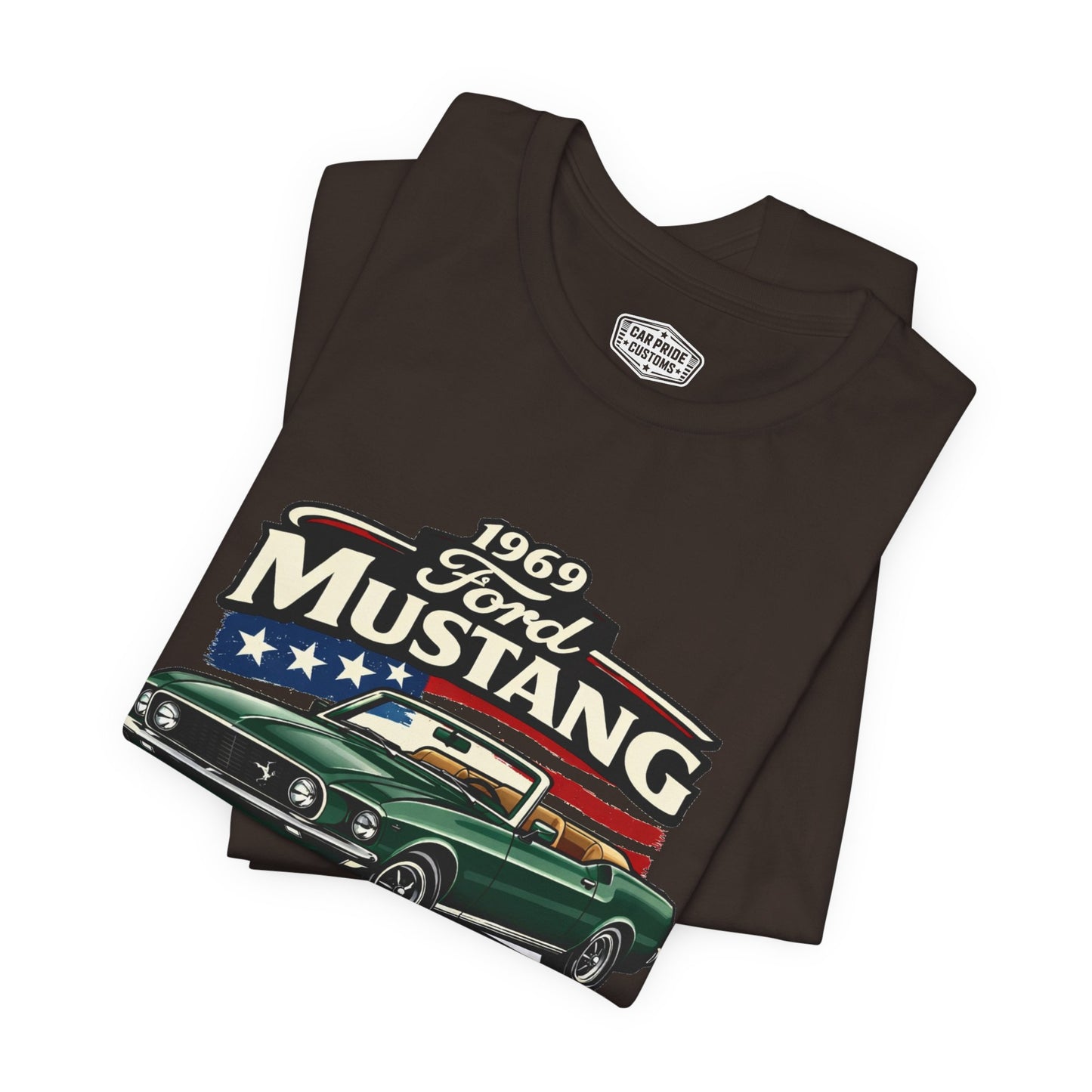 1969 Ford Mustang Convertible Green Pride - Premium Tee