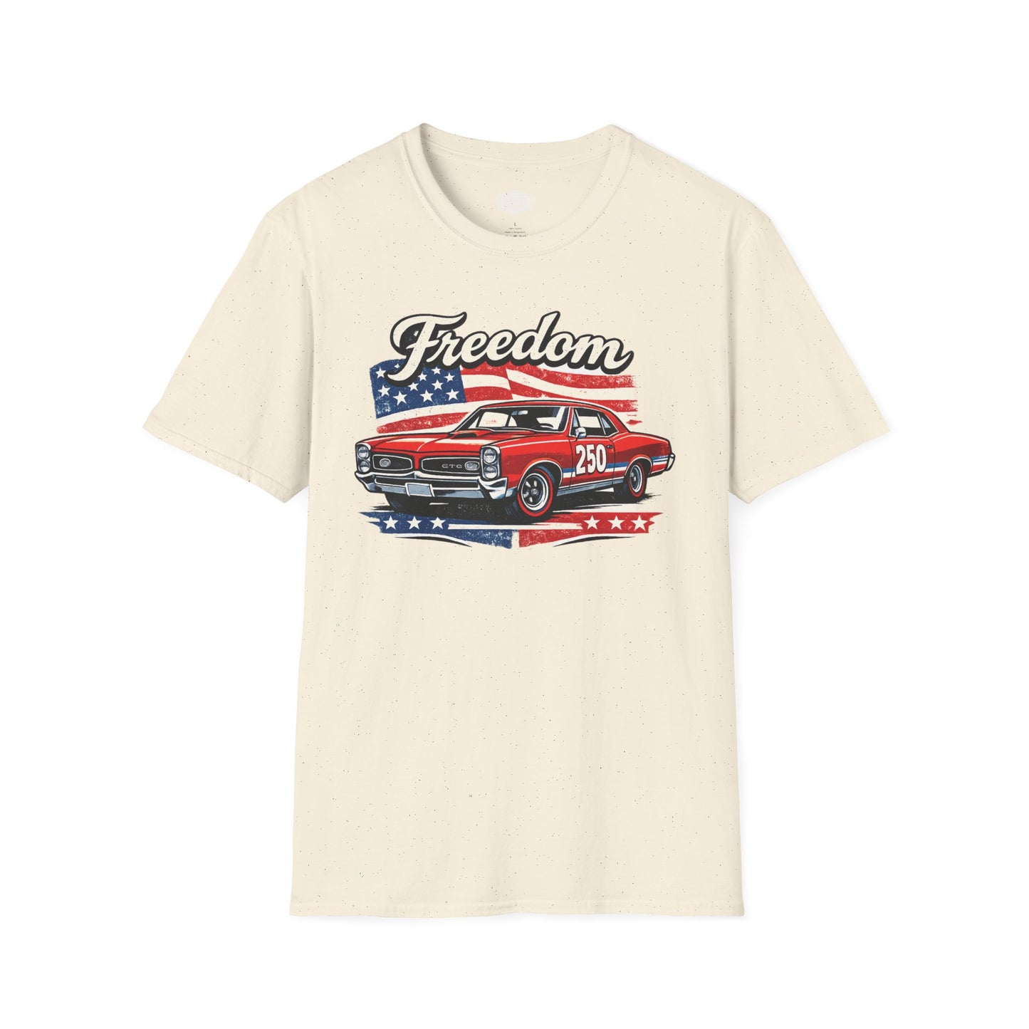 Freedom GTO 250 Patriotic American Muscle Car T-Shirt | Fathers Day Gift | Car Enthusiast Tee