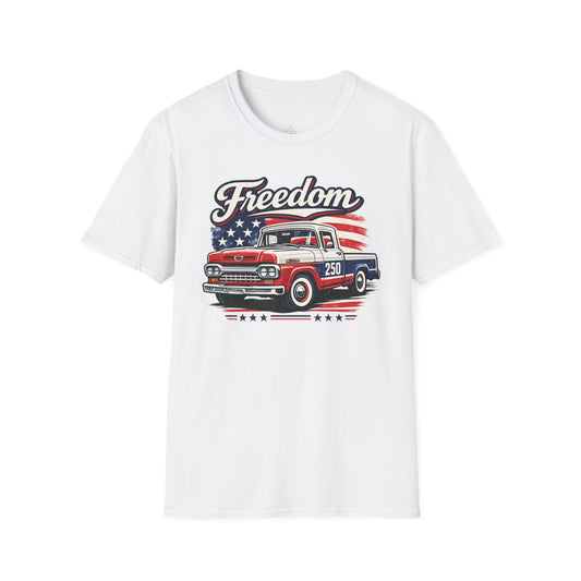 Freedom F100 Pickup 250 Patriotic American Muscle Car T-Shirt | Fathers Day Gift | Car Enthusiast Tee