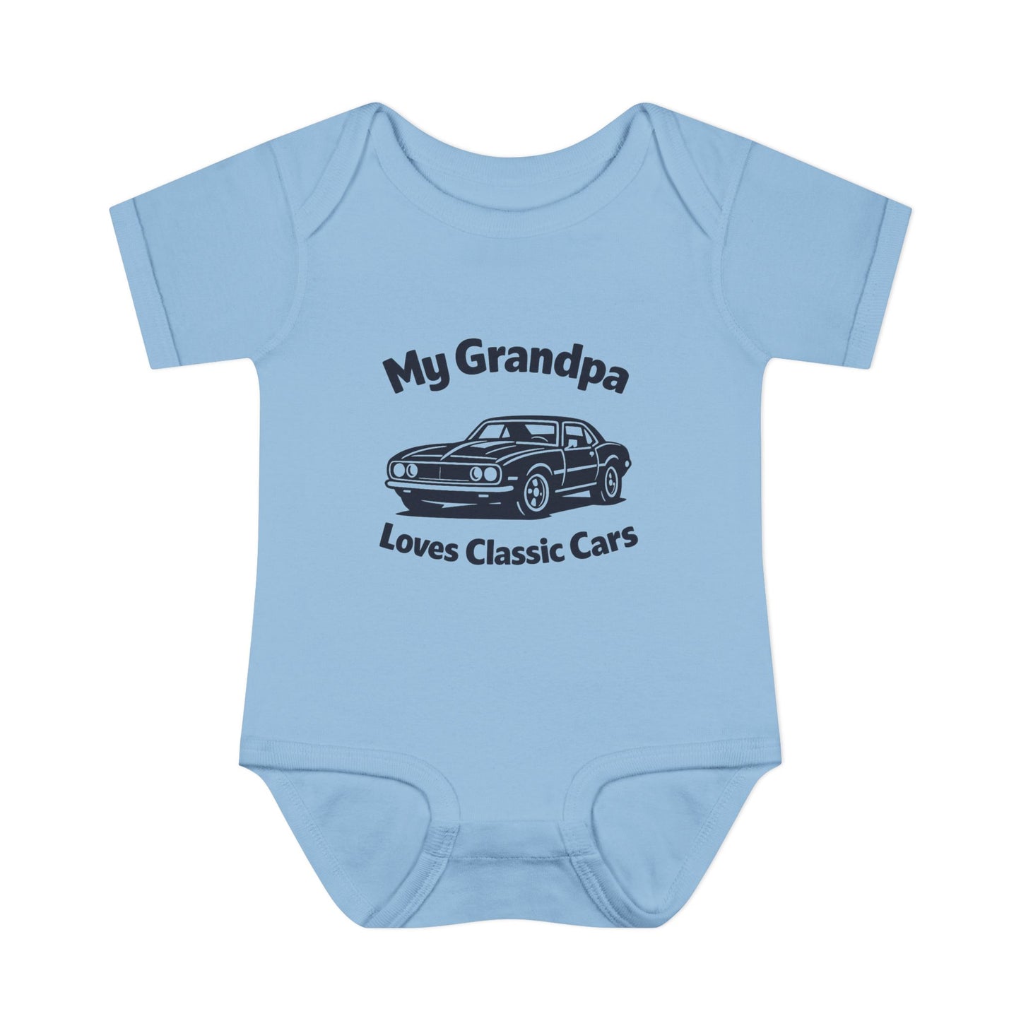 Funny Car Baby Onesie | Classic Car | Grandpa Car Lover Gift | 1968 Chevrolet Camaro | Grandpa Likes Cars