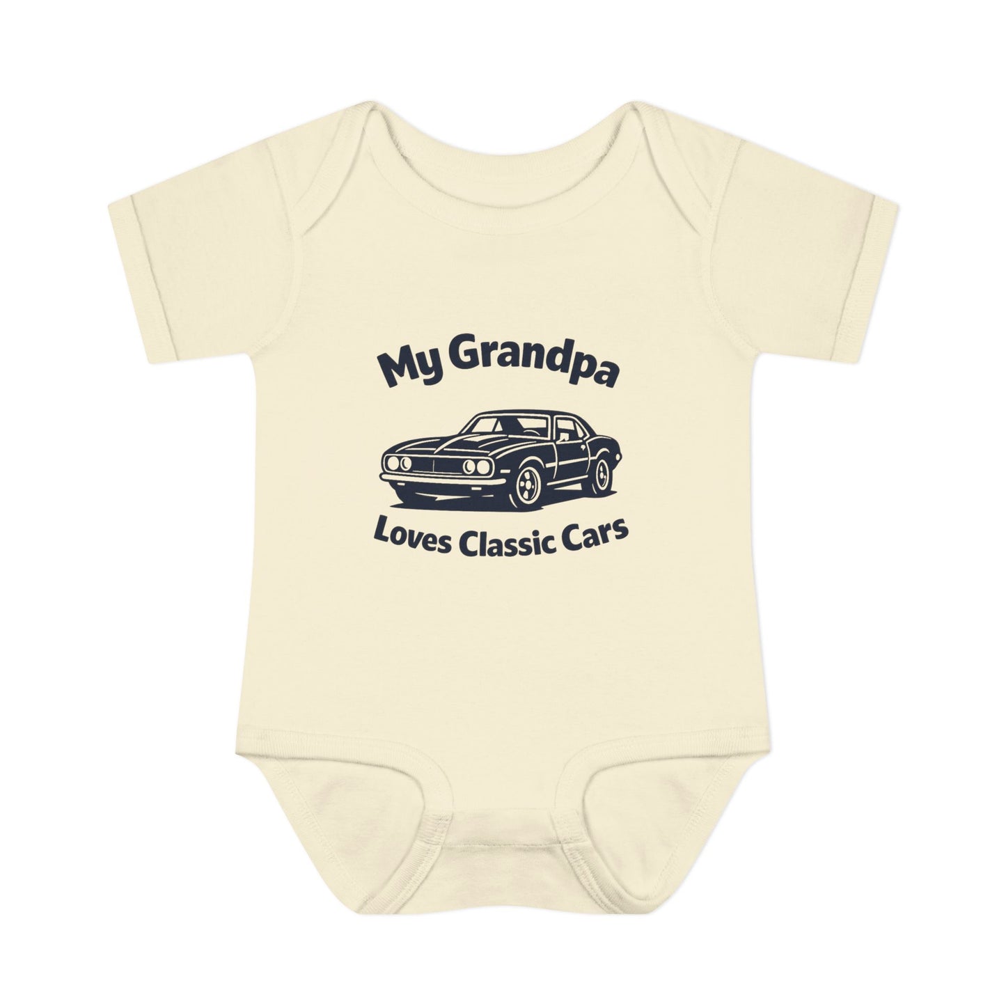 Funny Car Baby Onesie | Classic Car | Grandpa Car Lover Gift | 1968 Chevrolet Camaro | Grandpa Likes Cars