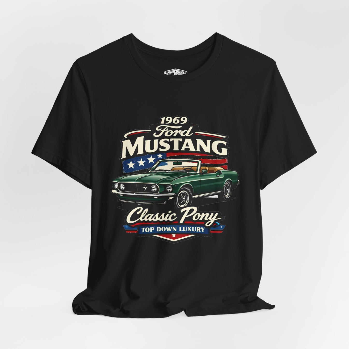 1969 Ford Mustang Convertible Green Pride - Premium Tee