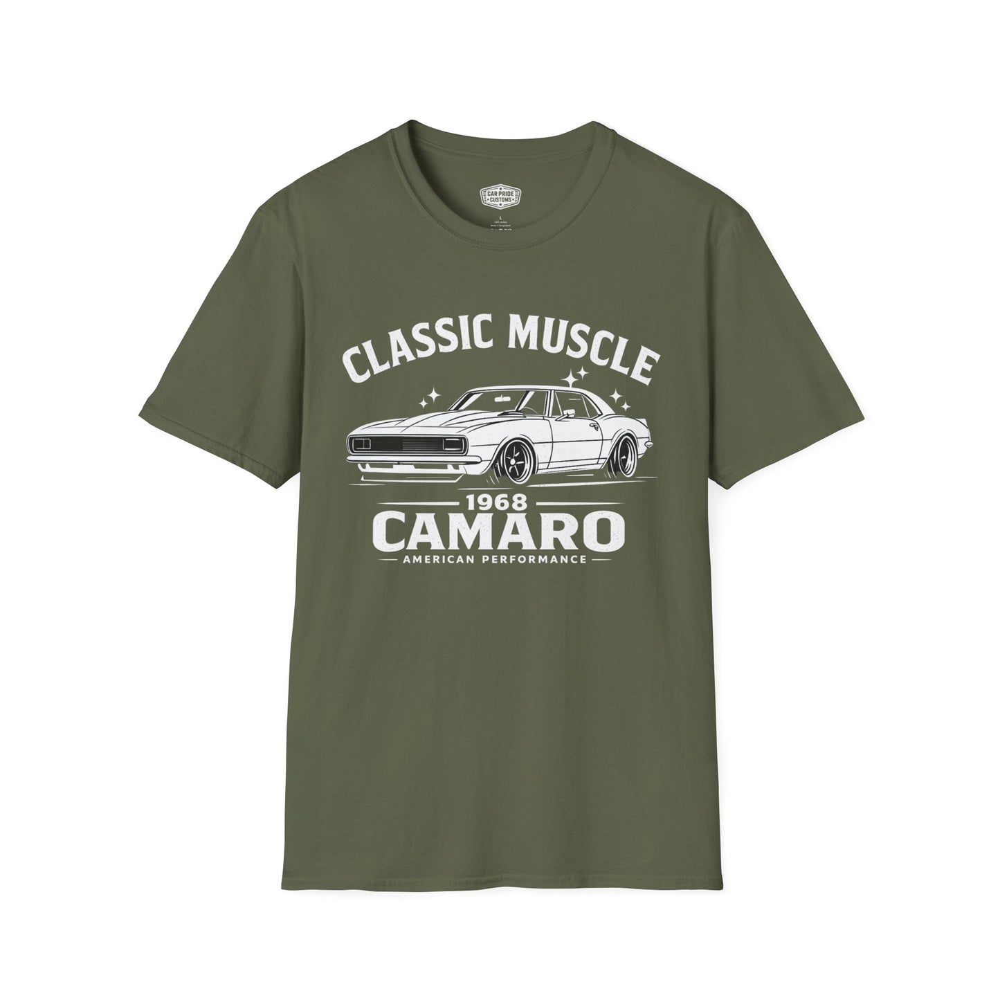 Classic Muscle | 1968 Chevy Camaro T-Shirt | American Performance Graphic Tee | Camaro Shirt
