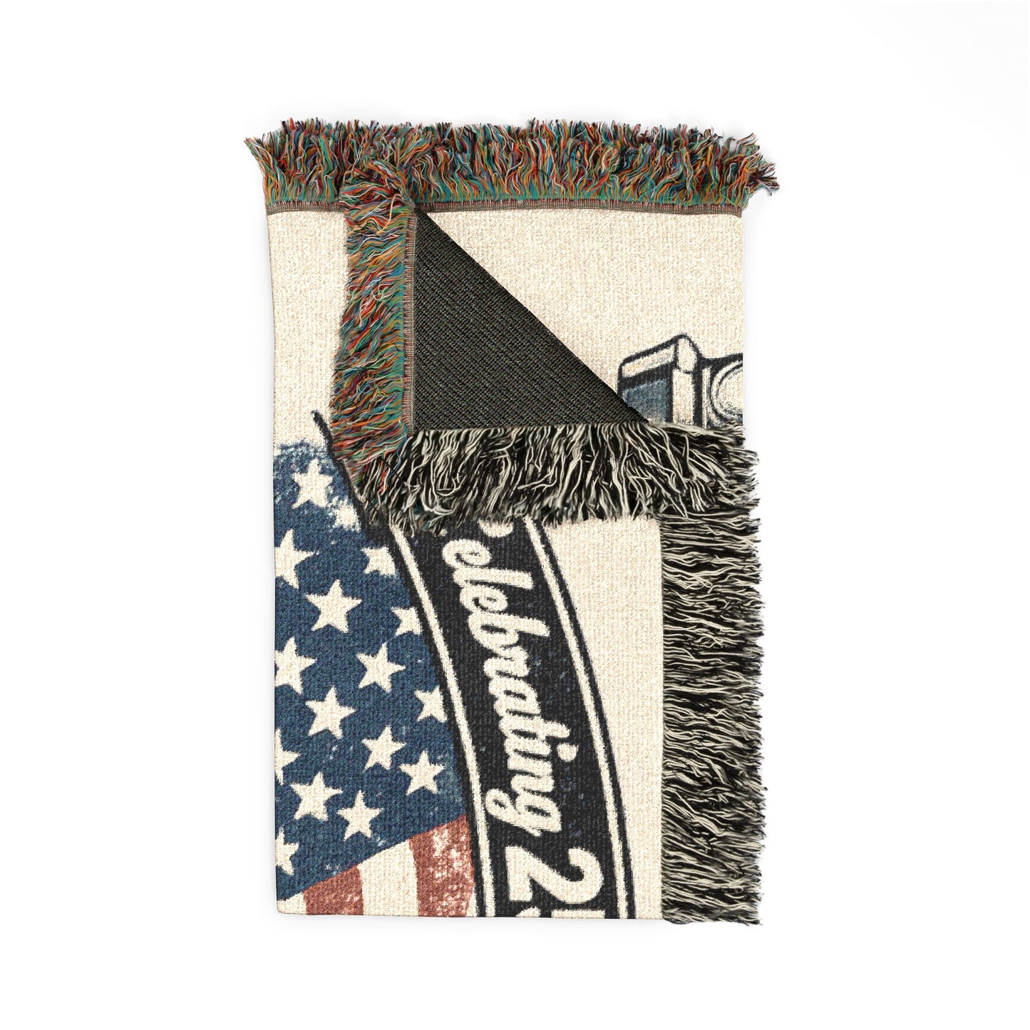 Nova Woven Throw Americana Patriotic Blanket | Automotive Home Decor | Collector Gift | Fathers Day Gift | Car Lover Gift