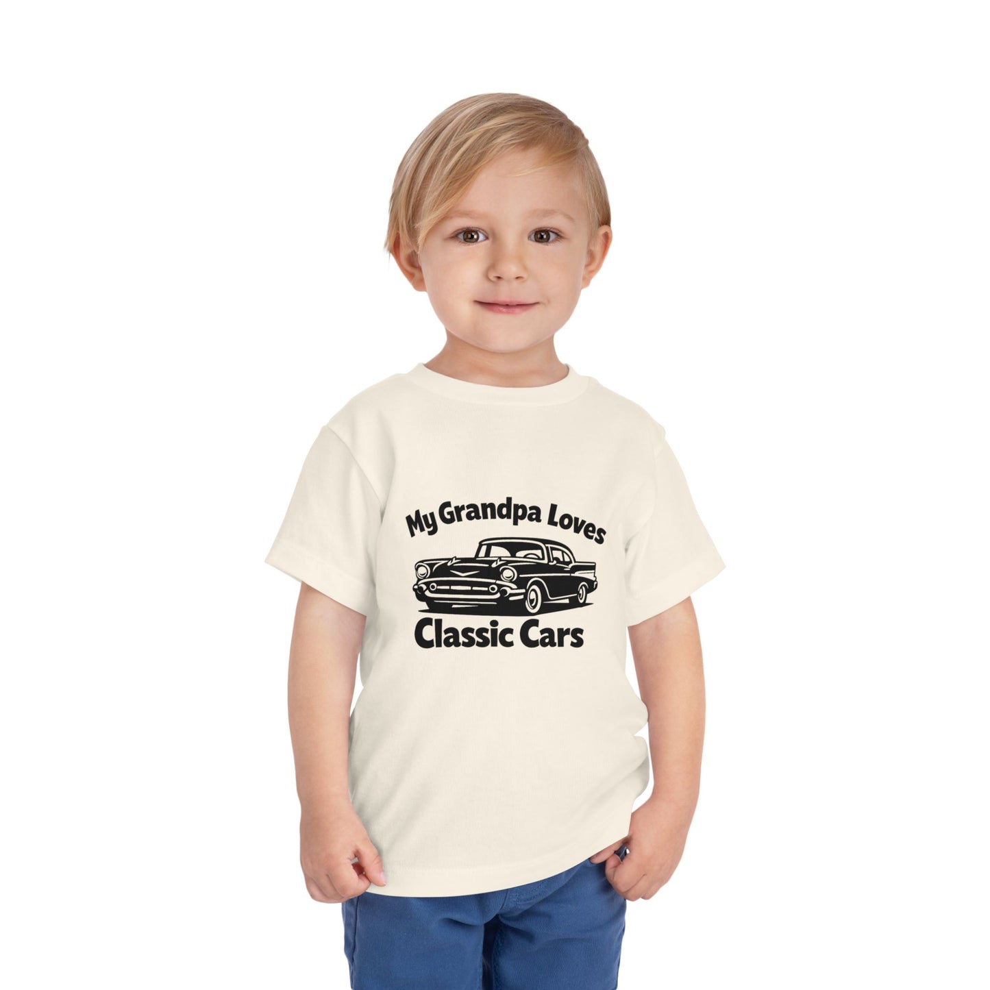 Funny Car T-Shirt | Classic Car Toddler T-Shirt| Grandpa Car Lover Gift | 1957 Chevrolet Bel Air | Grandpa Likes Cars