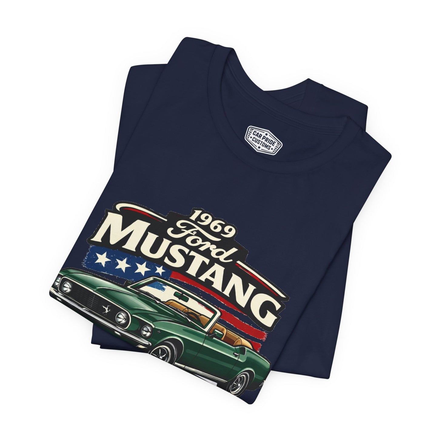 1969 Ford Mustang Convertible Green Pride - Premium Tee
