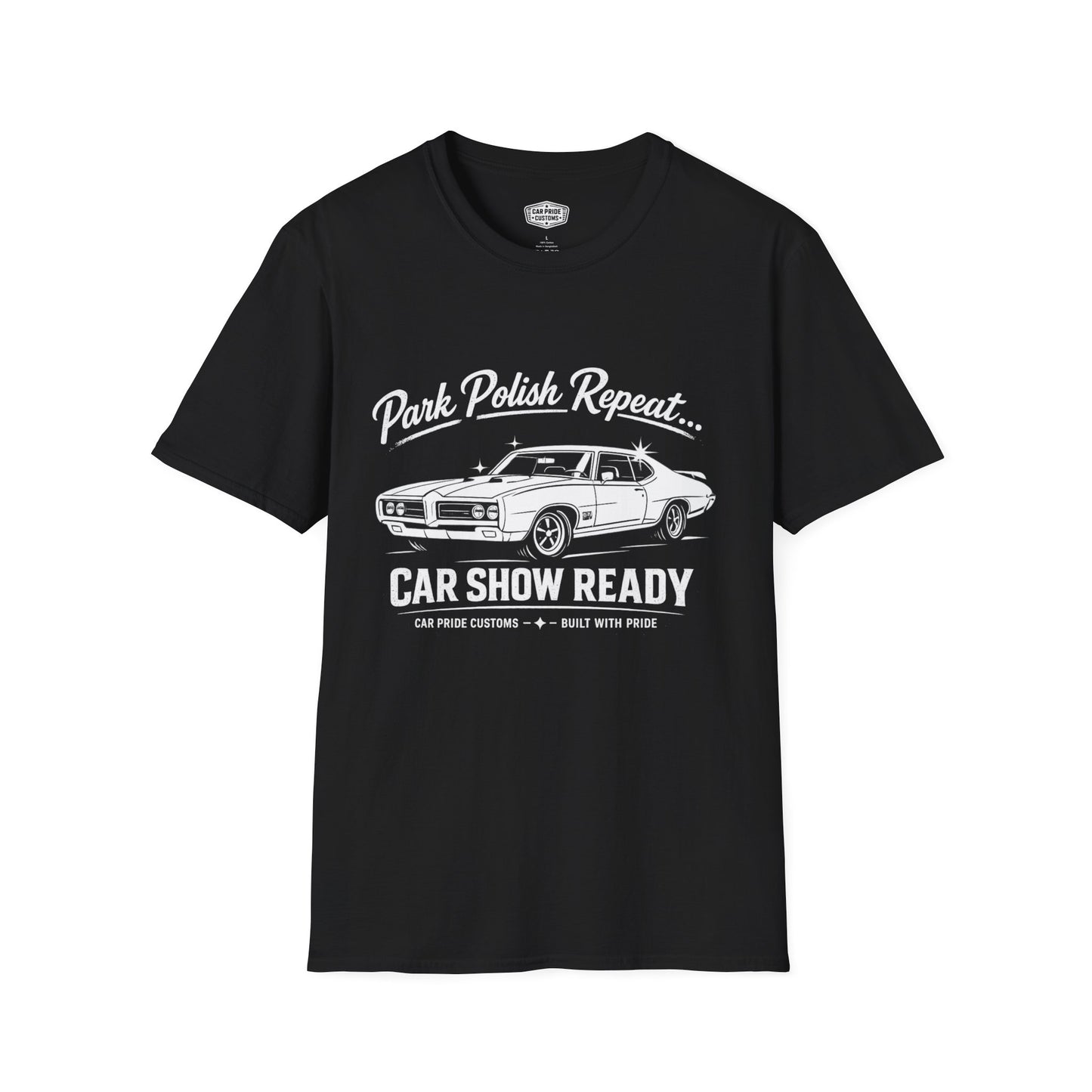 Park Polish Repeat | 1969 Pontiac GTO The Judge T-Shirt | Funny Muscle Car Show Graphic Tee | GTO Shirt
