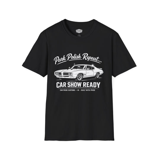 Park Polish Repeat | 1969 Pontiac GTO The Judge T-Shirt | Funny Muscle Car Show Graphic Tee | GTO Shirt