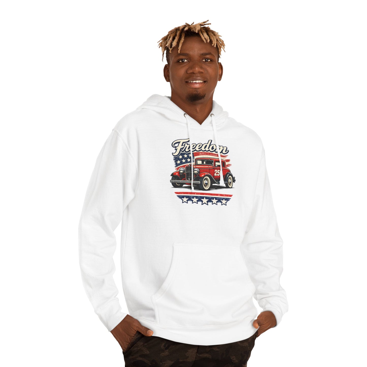 Freedom Ford Deluxe 250 Patriotic American Muscle Car Hoodie| Fathers Day Gift | Car Enthusiast Hoodie