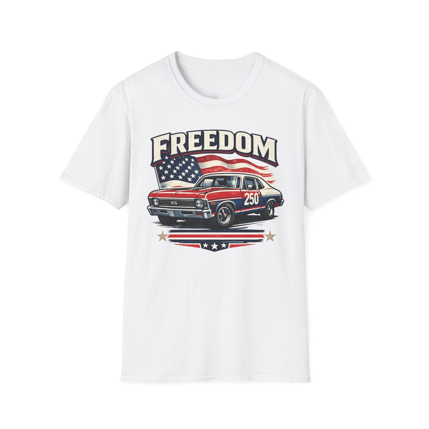 Freedom Nova 250 Patriotic American Muscle Car T-Shirt | Fathers Day Gift | Car Enthusiast Tee