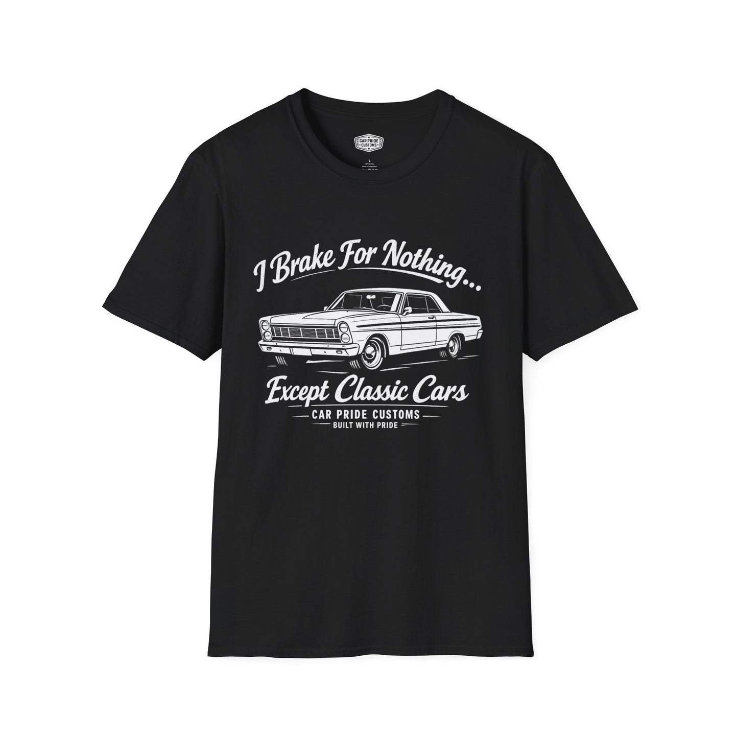 Funny Car T-Shirt | Car Guy Gift | Mechanic Shirt | 1965 Ford Fairlane 500 | I Brake for Nothing