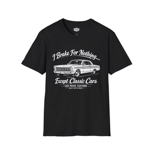Funny Car T-Shirt | Car Guy Gift | Mechanic Shirt | 1965 Ford Fairlane 500 | I Brake for Nothing