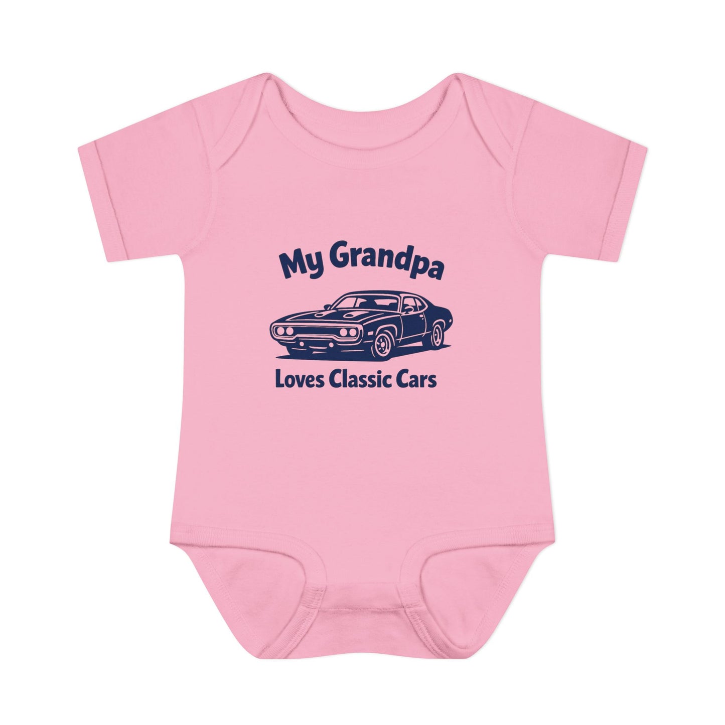 Funny Car Baby Onesie | Classic Car | Grandpa Car Lover Gift | 1971 Plymouth Road Runner | Grandpa Likes Cars