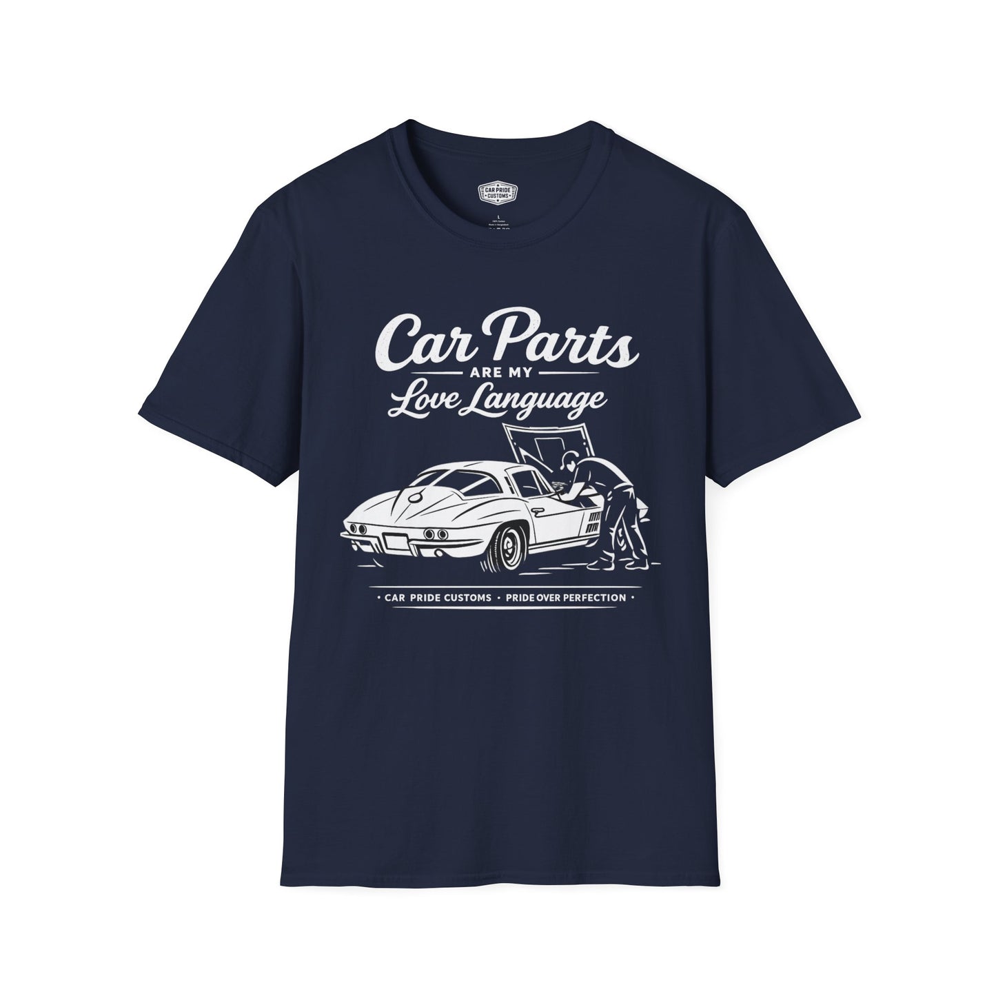 Funny Car T-Shirt | Car Guy Gift | Mechanic Shirt | 1963 Chevrolet Corvette Stingray | Car Parts