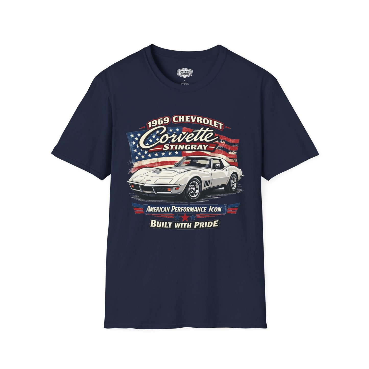 1969 Chevrolet Corvette Stingray White Pride - Standard Tee
