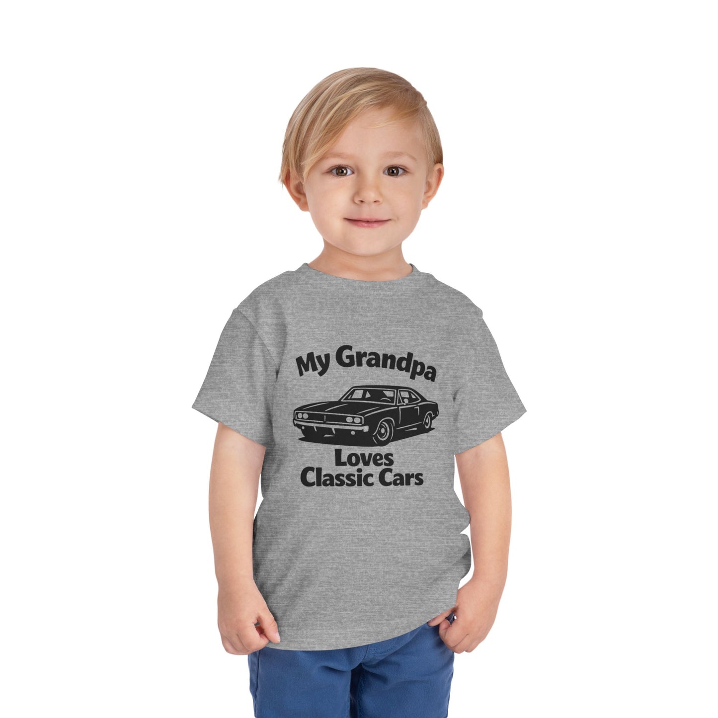 Funny Car T-Shirt | Classic Car Toddler T-Shirt| Grandpa Car Lover Gift | 1968 Dodge Charger | Grandpa Likes Cars
