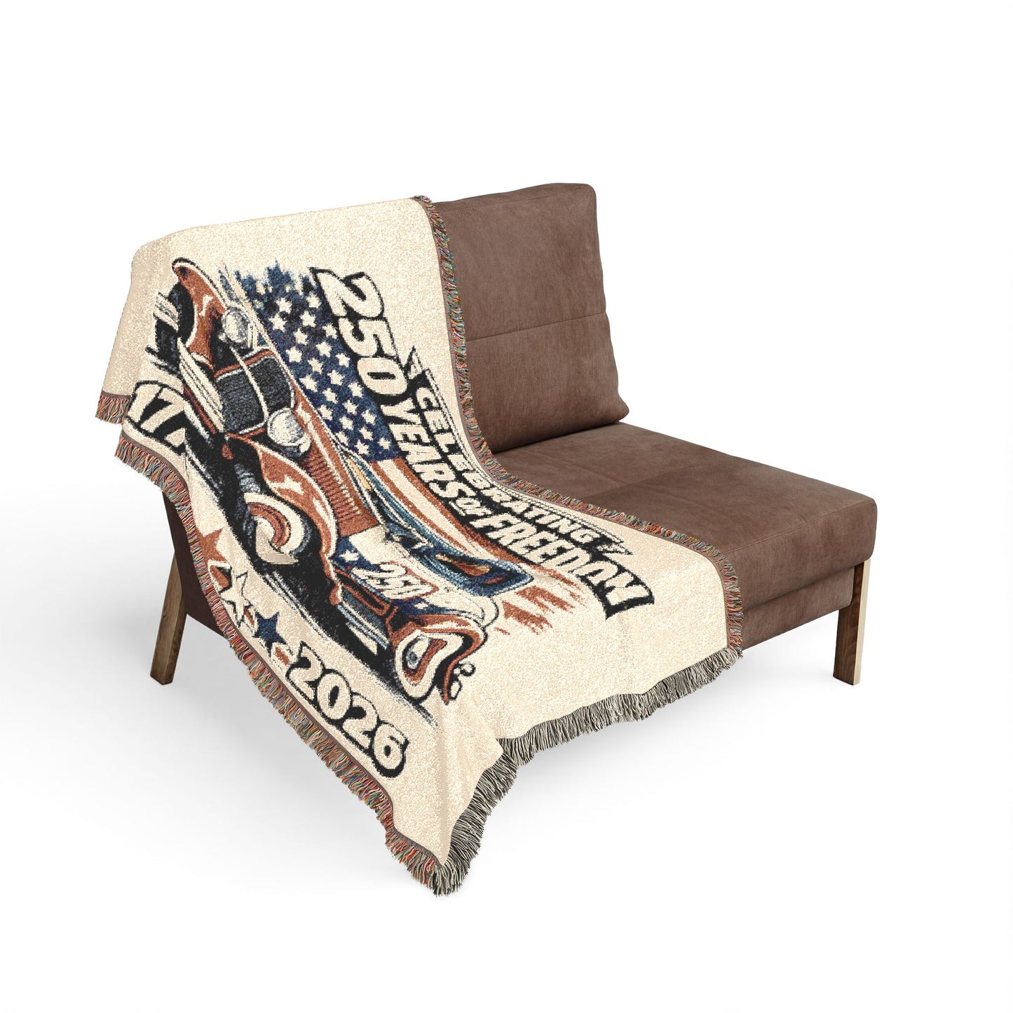 Ford Deluxe Woven Throw Americana Patriotic Blanket | Automotive Home Decor | Collector Gift | Fathers Day Gift | Car Lover Gift