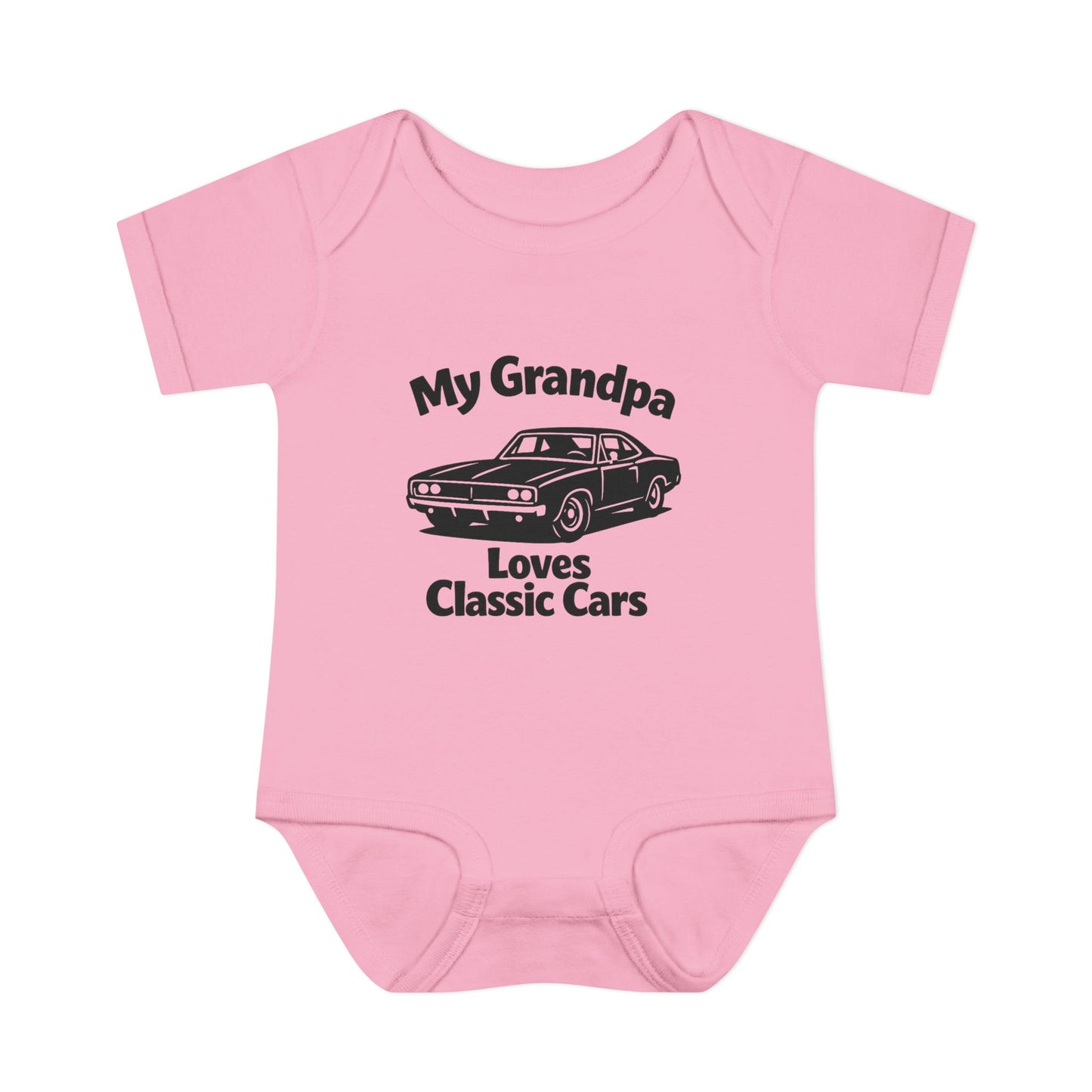 Funny Car Baby Onesie | Classic Car | Grandpa Car Lover Gift | 1968 Dodge Charger | Grandpa Likes Cars