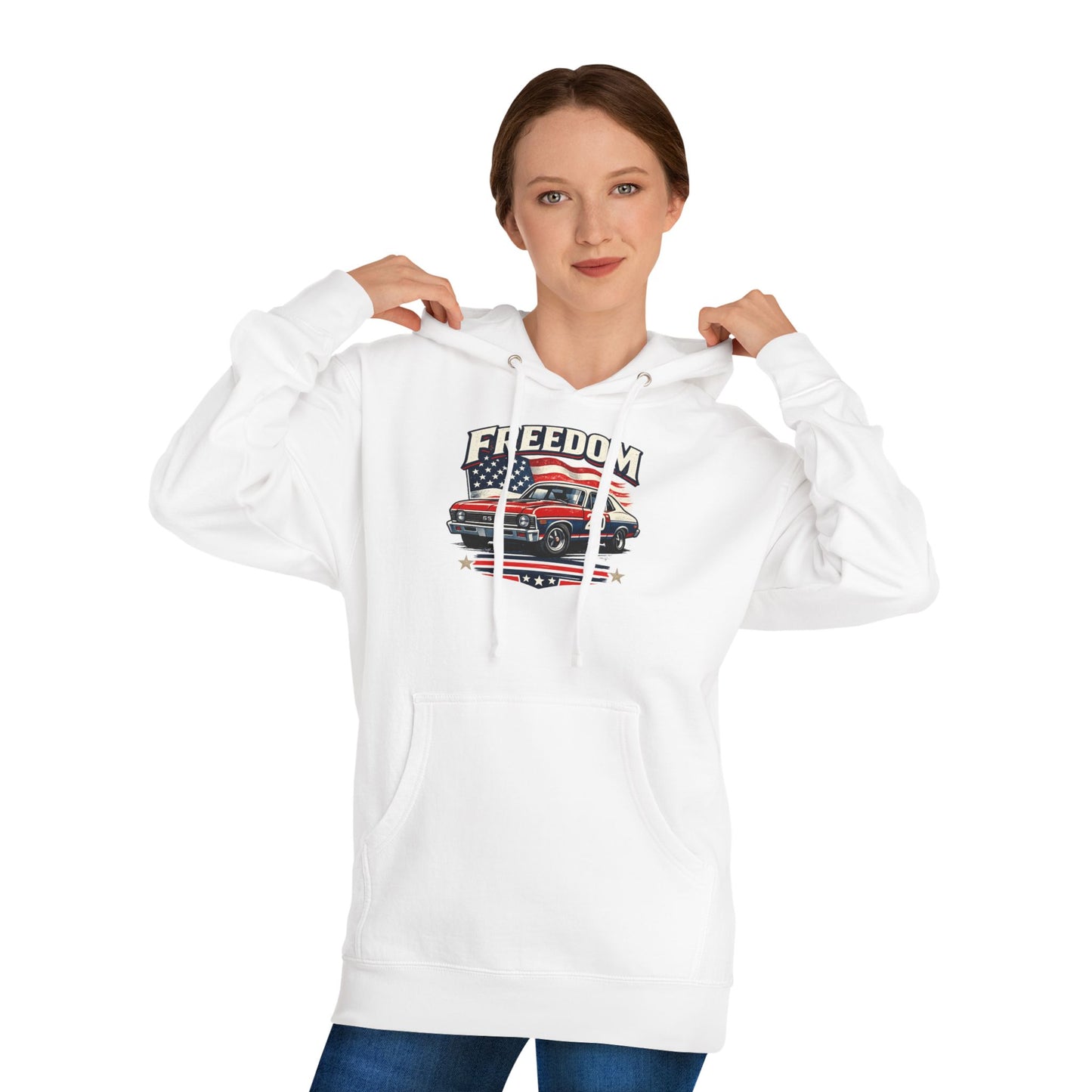 Freedom Nova 250 Patriotic American Muscle Car Hoodie| Fathers Day Gift | Car Enthusiast Hoodie