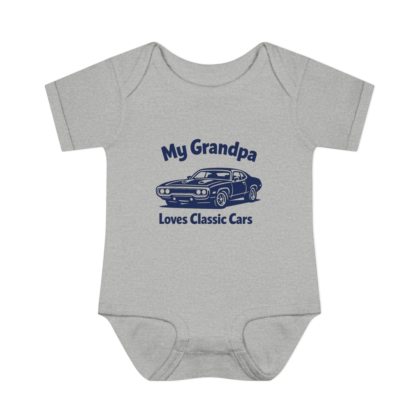 Funny Car Baby Onesie | Classic Car | Grandpa Car Lover Gift | 1971 Plymouth Road Runner | Grandpa Likes Cars