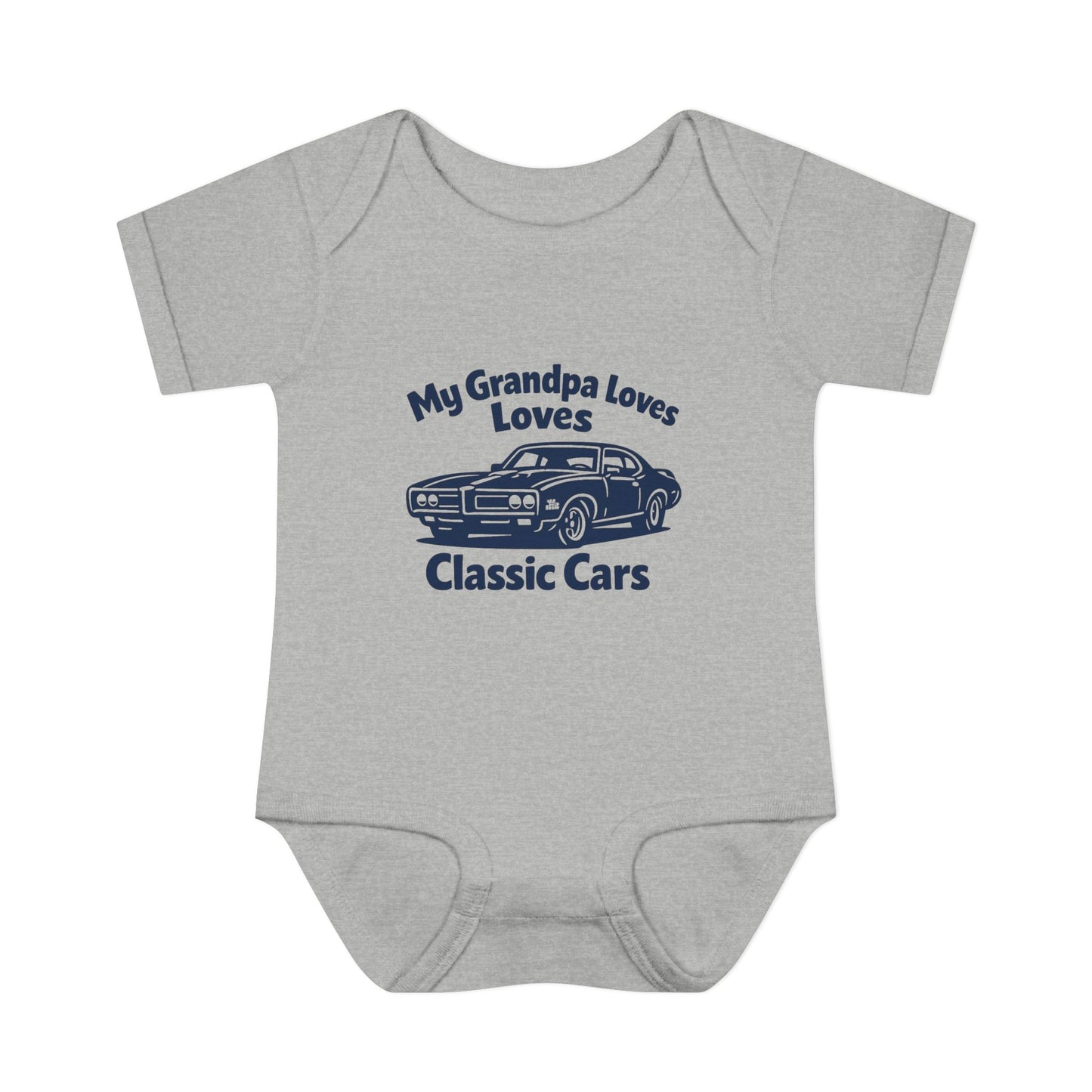 Funny Car Baby Onesie | Classic Car | Grandpa Car Lover Gift | 1968 Pontiac GTO | Grandpa Likes Cars
