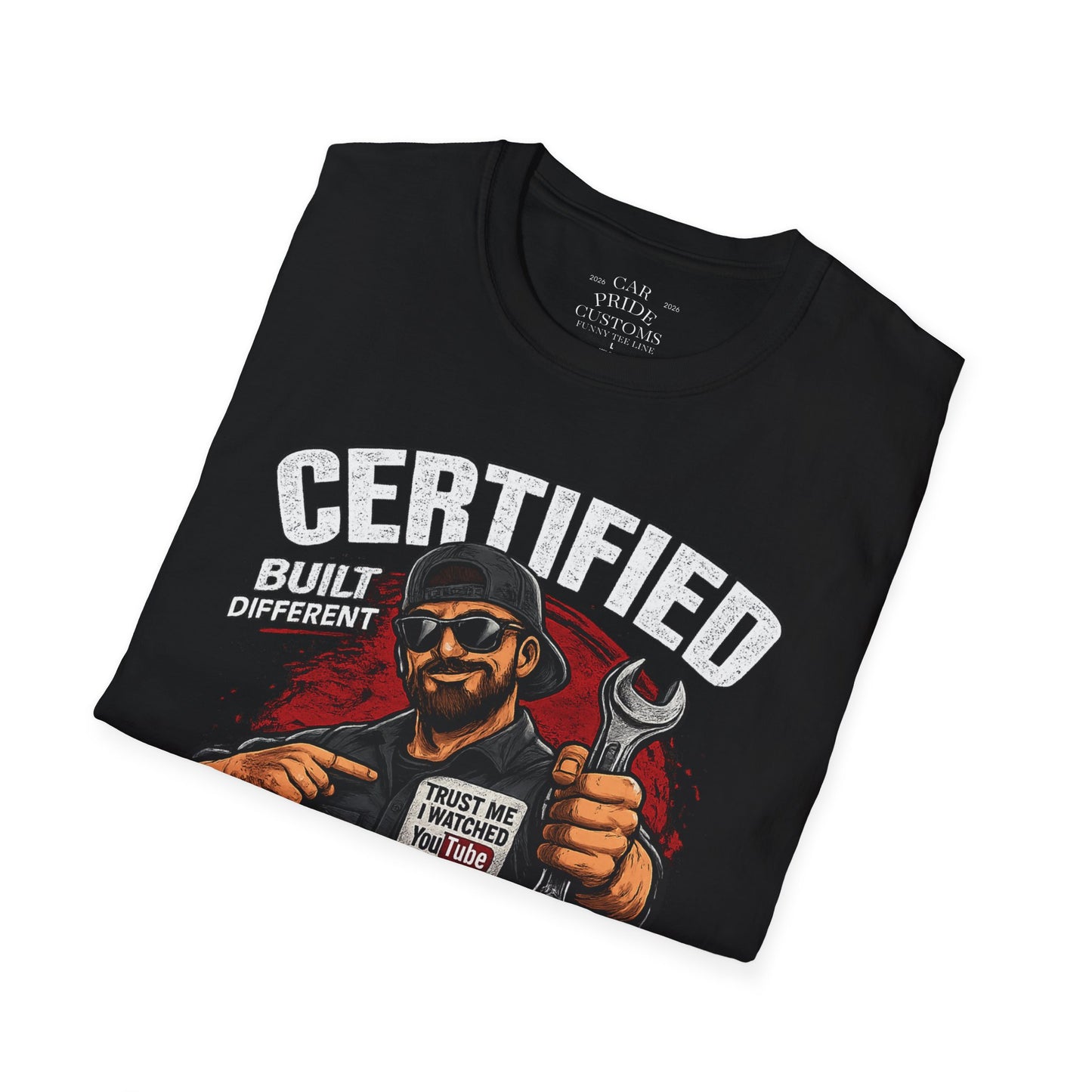 Certified Mechanic Guy T-Shirt | Funny Car Lover T-Shirt | Fathers Day Gift for Dad | Hot Rod | Car Lover Gift