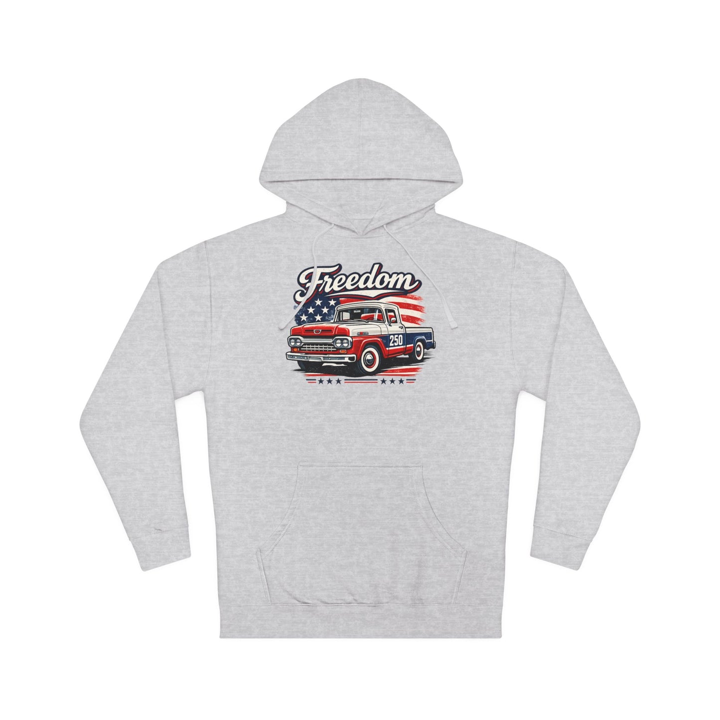 Freedom Ford F100 Pickup 250 Patriotic American Muscle Car Hoodie| Fathers Day Gift | Car Enthusiast Hoodie